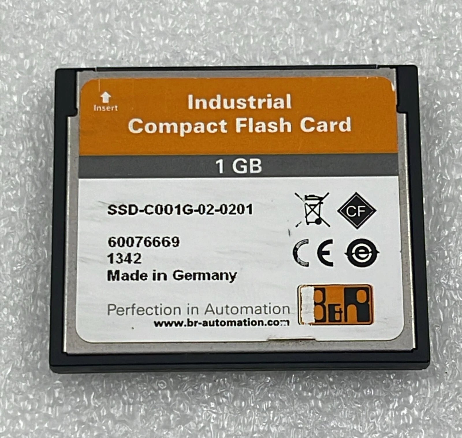 B&R Automation 5CFCRD.1024-06 Rev. E0 Industrial Compact Flash Card 1GB