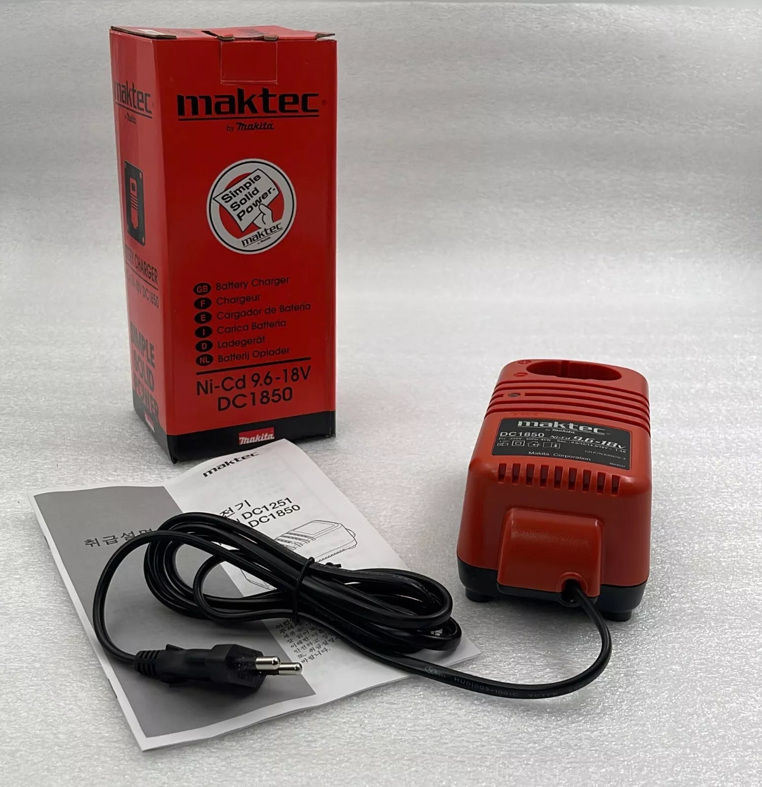[LOT 12 PCS] Maktec By Makita DC1850 Ni-Cd 9.6-18V Battery Charger