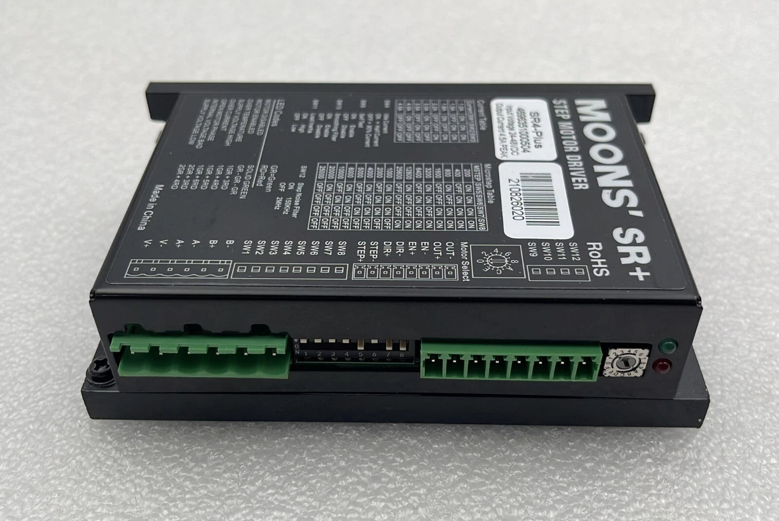 MOONS' SR4-Plus 4696351000504 Step Motor Driver 24-48VDC 4.5A SR+