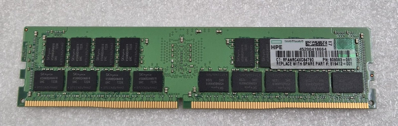 [LOT 8 PCS] SK Hynix 32GB 2Rx4 PC4-2400T-RB2 HMA84GR7AFR4N-UH Server Memory RAM