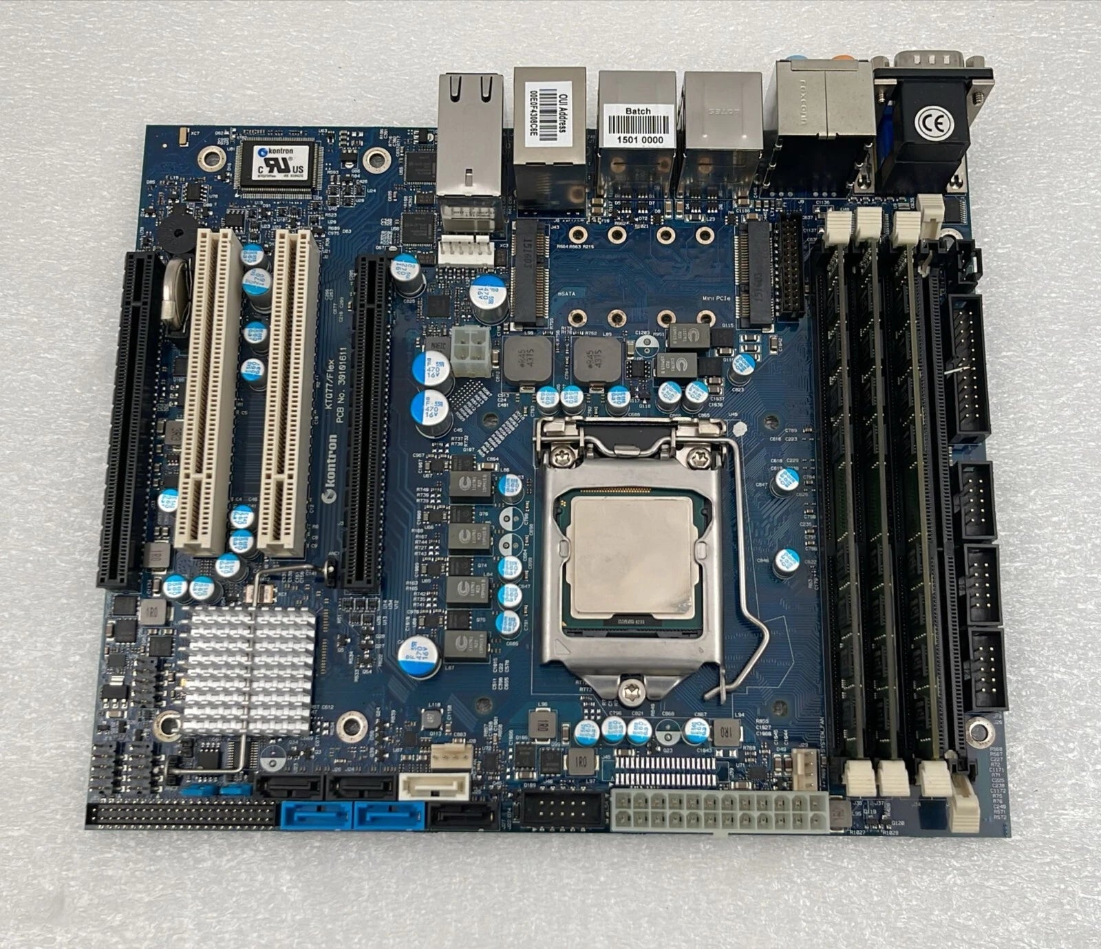 Kontron KTQ77/FLEX Motherboard PCB 30101611 W/ Intel i7-3770 3.4 GHz