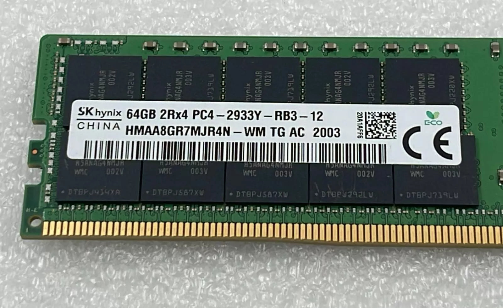 [LOT 4 PCS] SK Hynix 64GB 2Rx4 PC4-2933Y HMAA8GR7MJR4N-WM Server Memory RAM *HPE