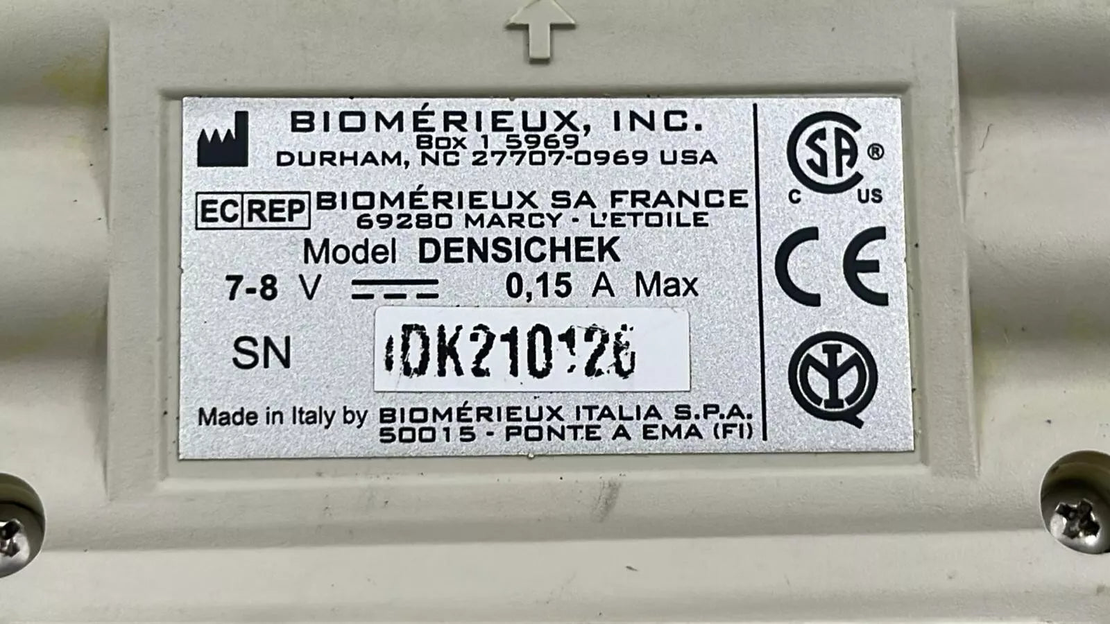 Biomerieux VITEK Densichek Analyzer **AS IS