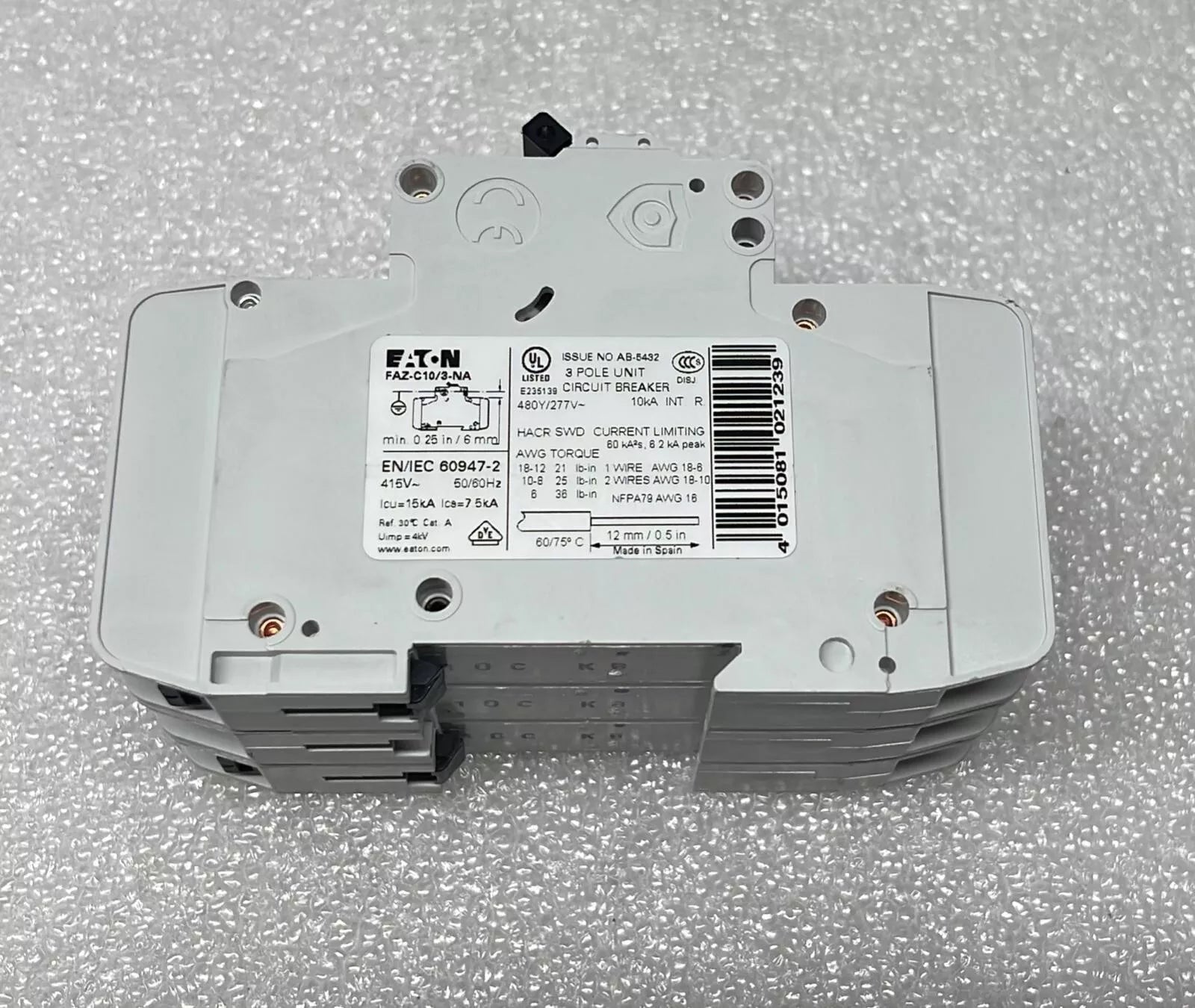 EATON FAZ-C10/3-NA Miniature Circuit Breaker