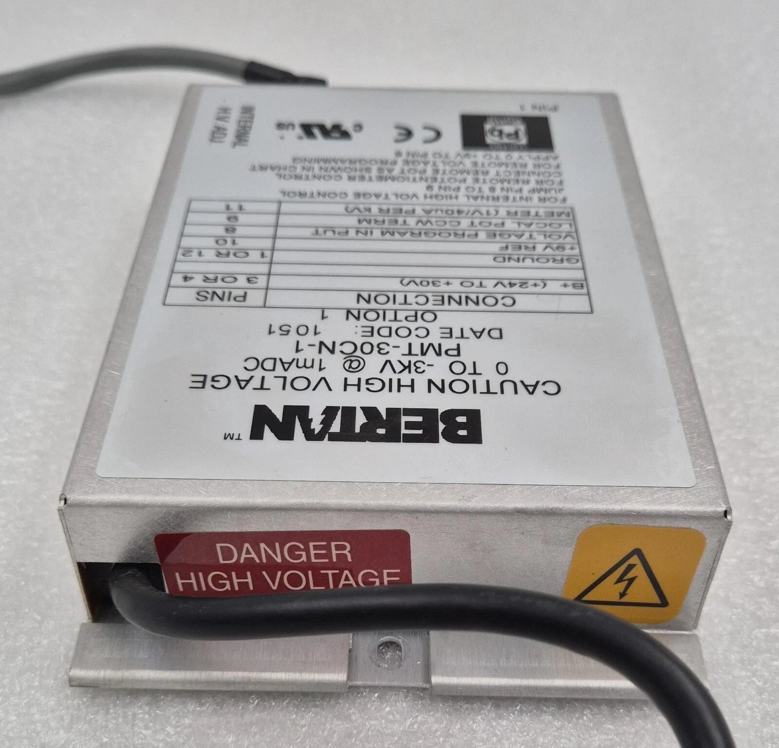 Spellman BERTAN PMT-30CN-1 0-3KV HIGH VOLTAGE POWER SUPPLY DEL HVPS MOD 3KV