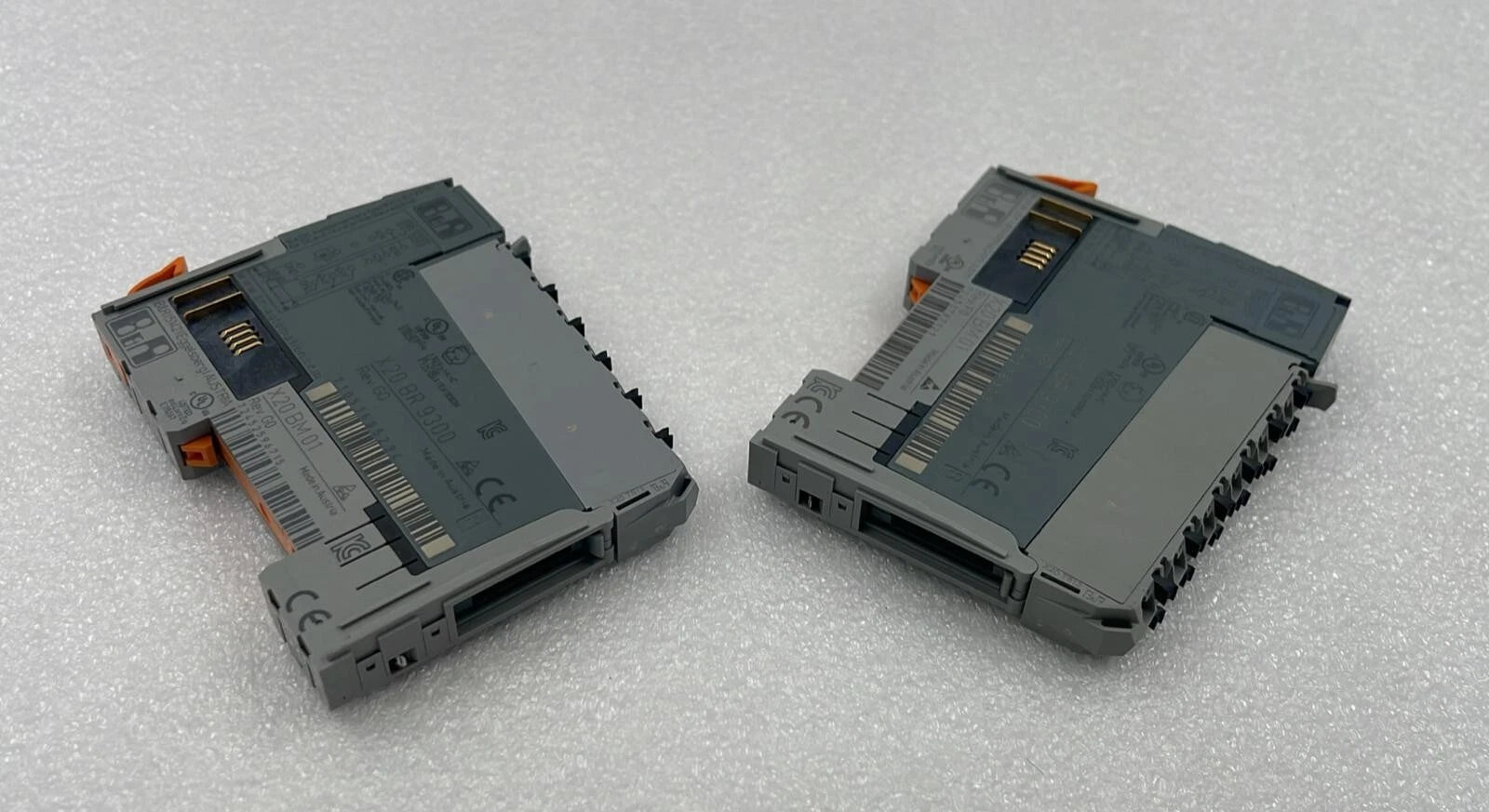 [LOT 2 PCS] B&R Automation X20 BR 9300 Digital PLC I/O Module W/ X20 BM 01 Base