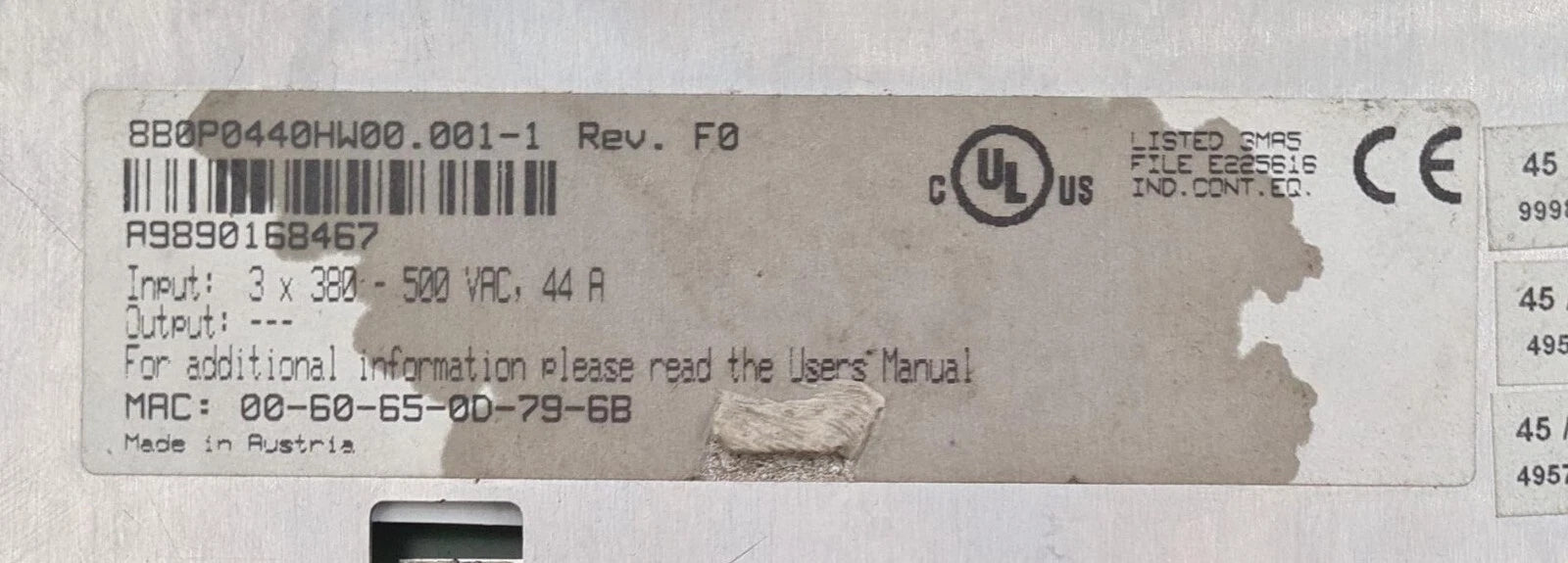 B&R Automation 8B0P0440HW00.001-1 ACOPOS multi P0440 Servo Power **AS-IS**