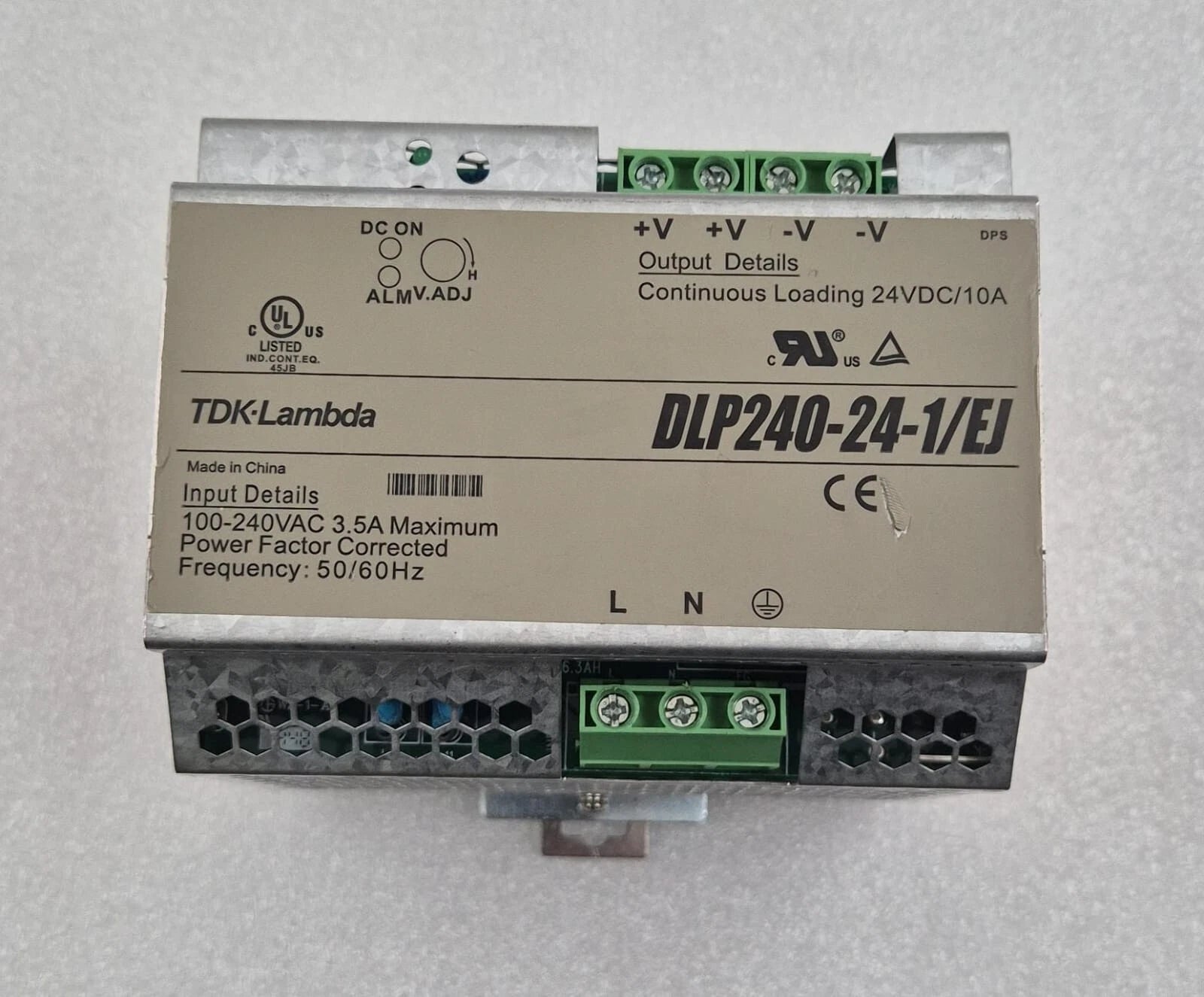TDK-Lambda DLP240-24-1/EJ Switching Power Supply 100-240VAC 24VDC 10A EHFP