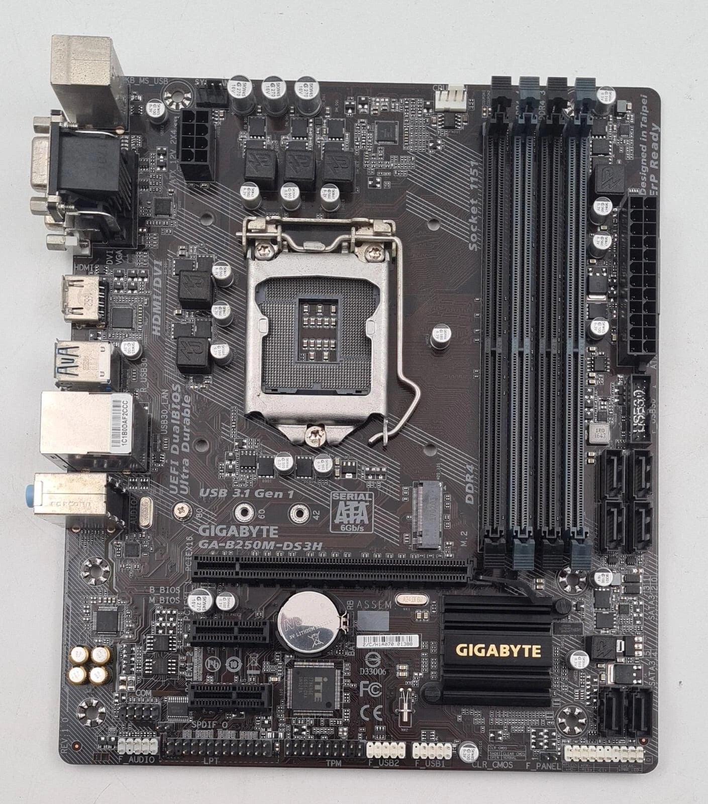 GIGABYTE GA-B250M-DS3H Motherboard MicroATX LGA1151 DDR4 USB 3.1 W/ I/O
