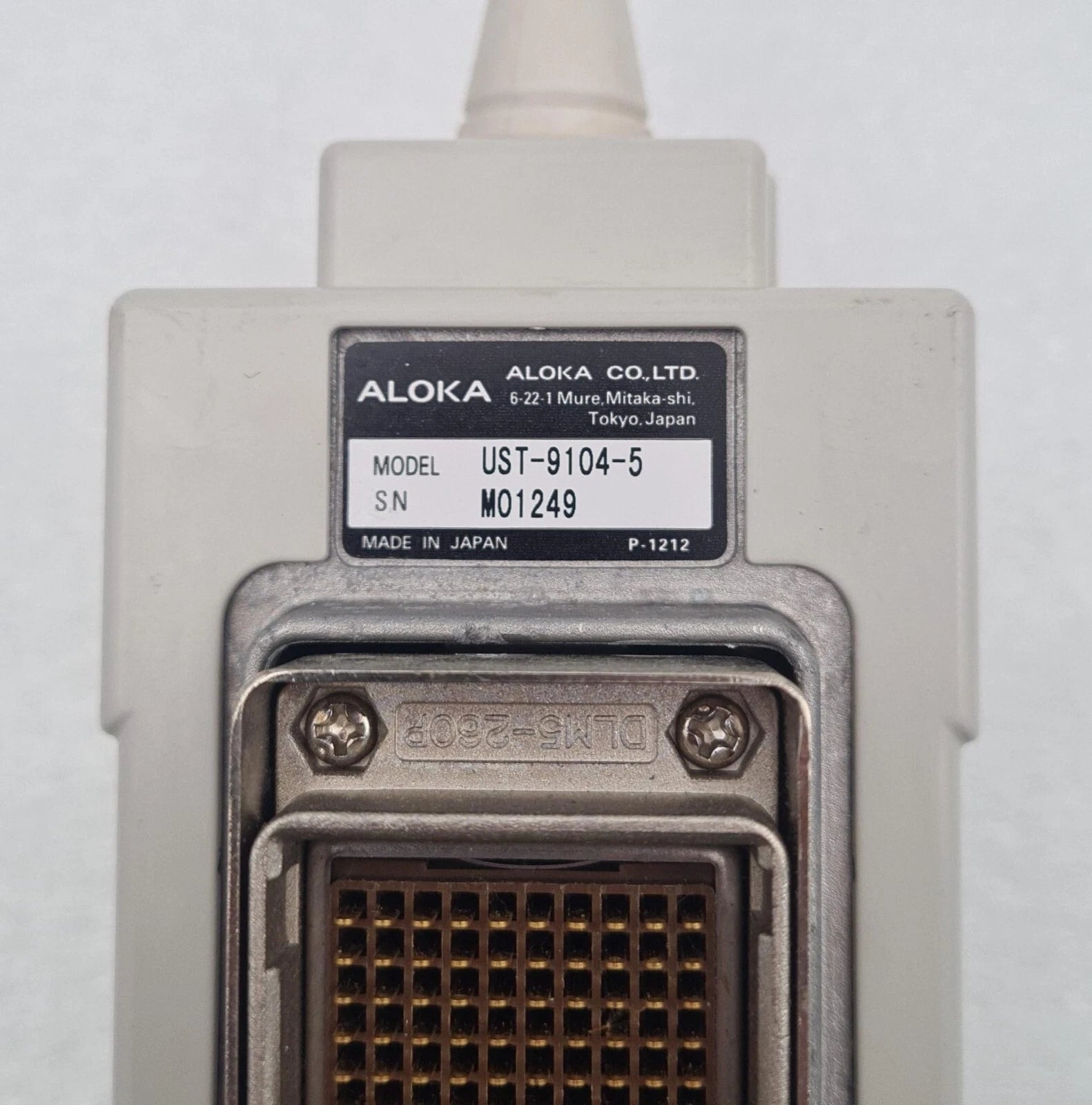 Aloka UST-9104-5 Ultrasound Transducer Probe 5.0 MHz