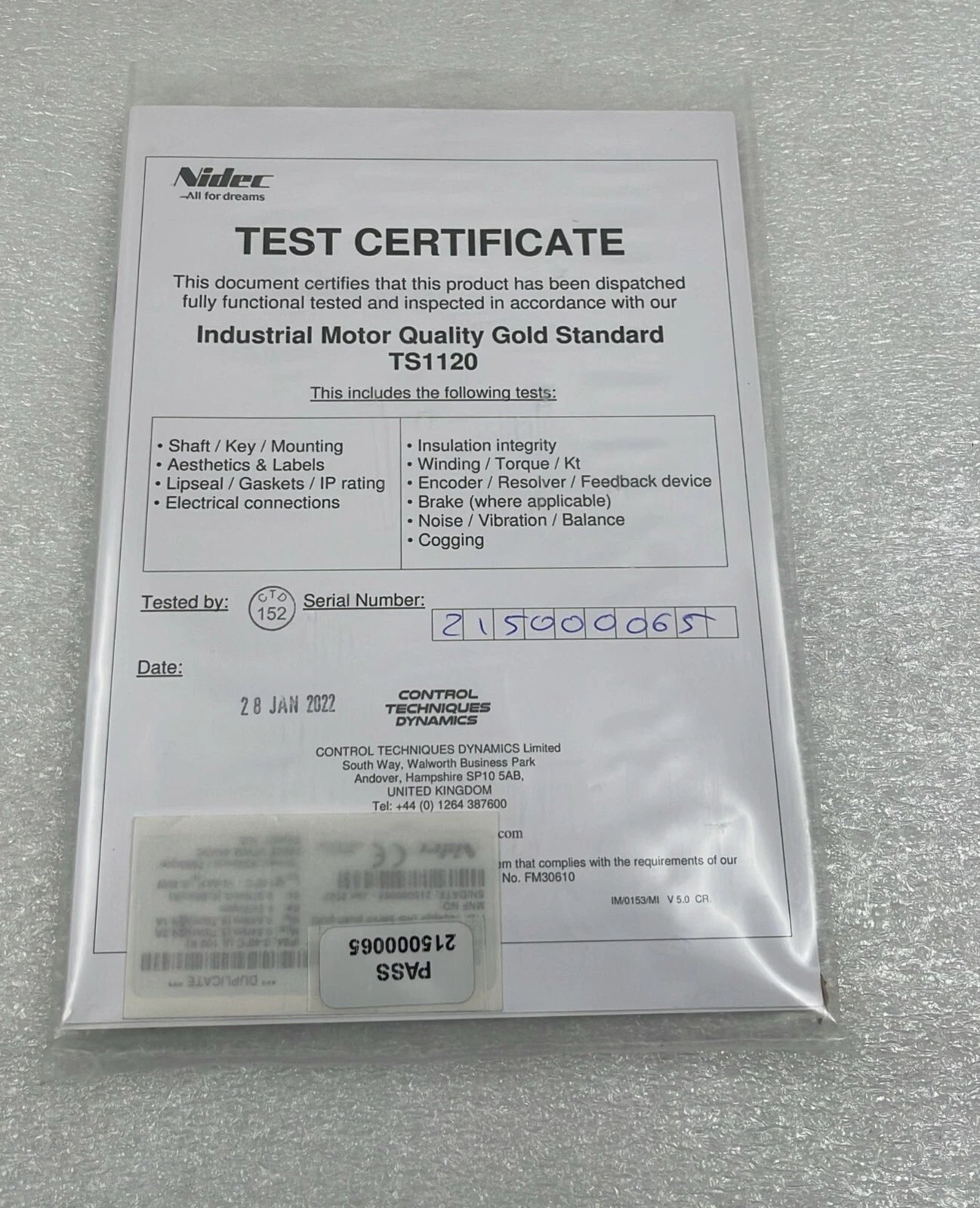 **NEW** Nidec 060LDA600FAKUA042130-SLVD Servo Motor