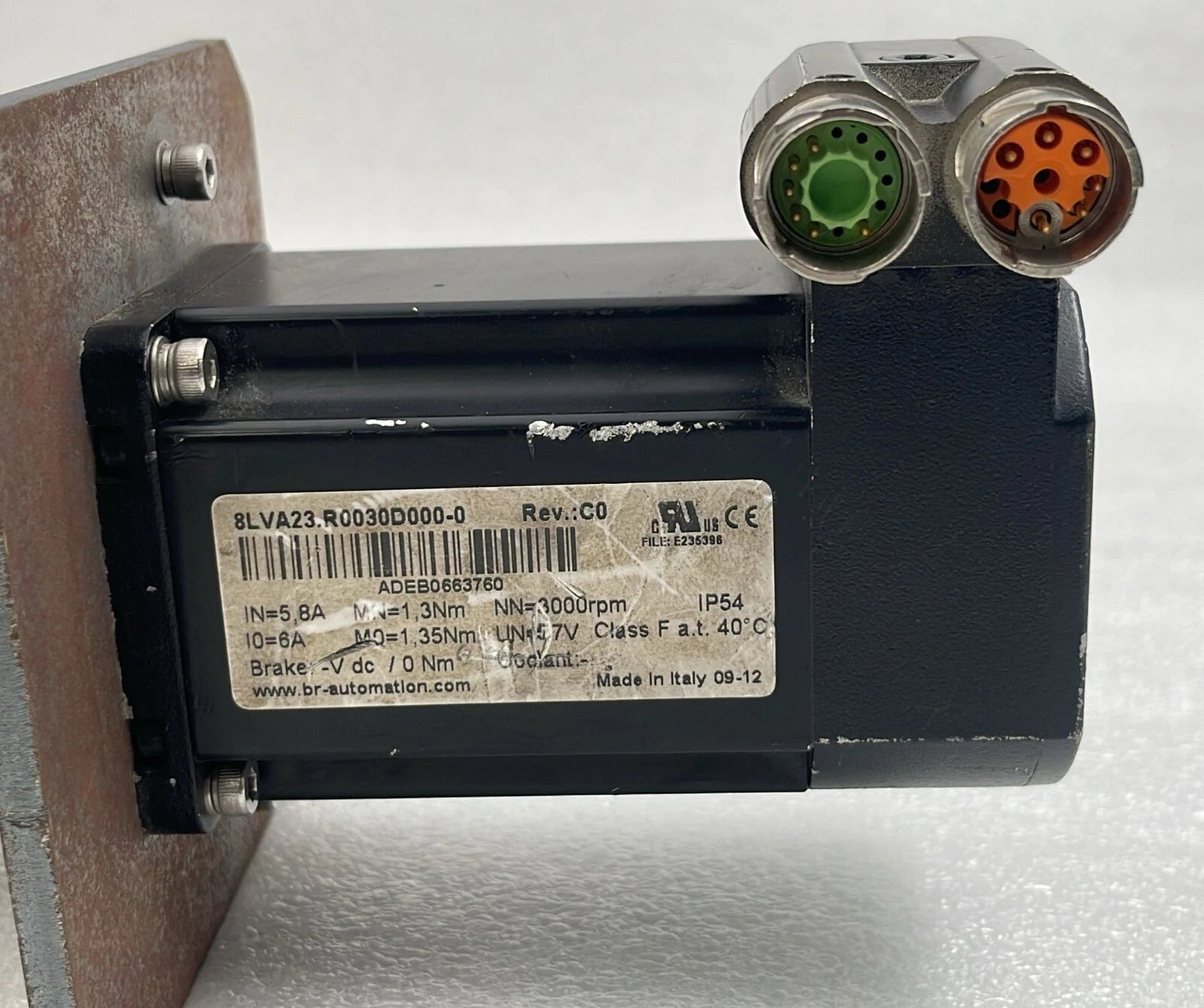 B&R Automation 8LVA23.R0030D000-0 Synchronous Servo Motor W/ 386-60-00003-0
