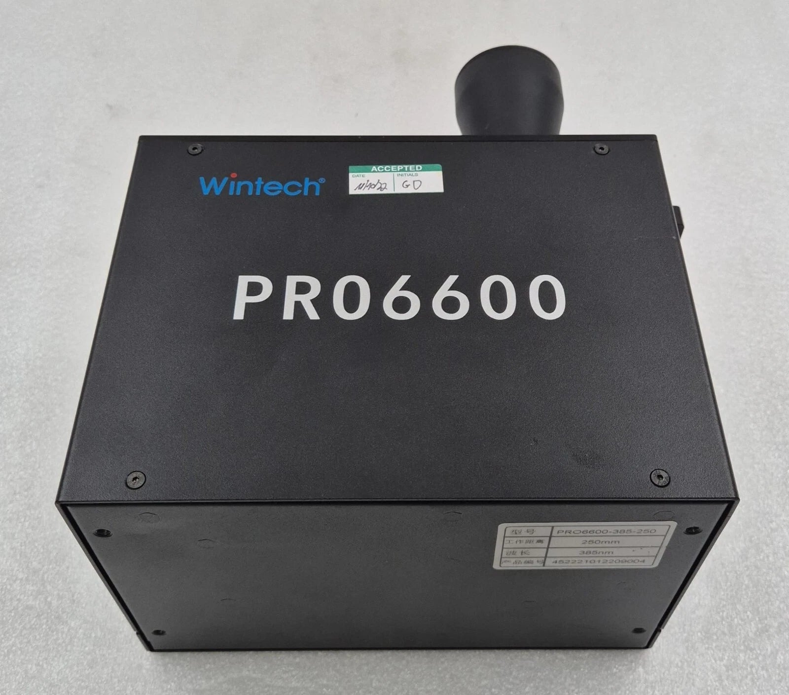 WINTECH PRO6600-385-250 250mm 385nm 452221012209004 PROJECTOR 4K - for STRATASYS