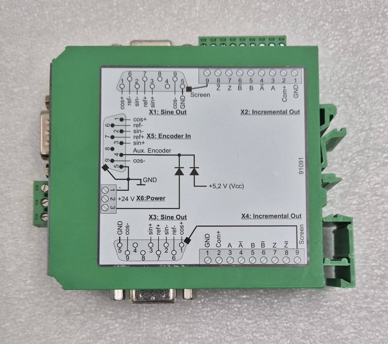 Motrona SV210 Encoder 24VDC Input Sine-Cosine Signal Distributor SW SV21001P