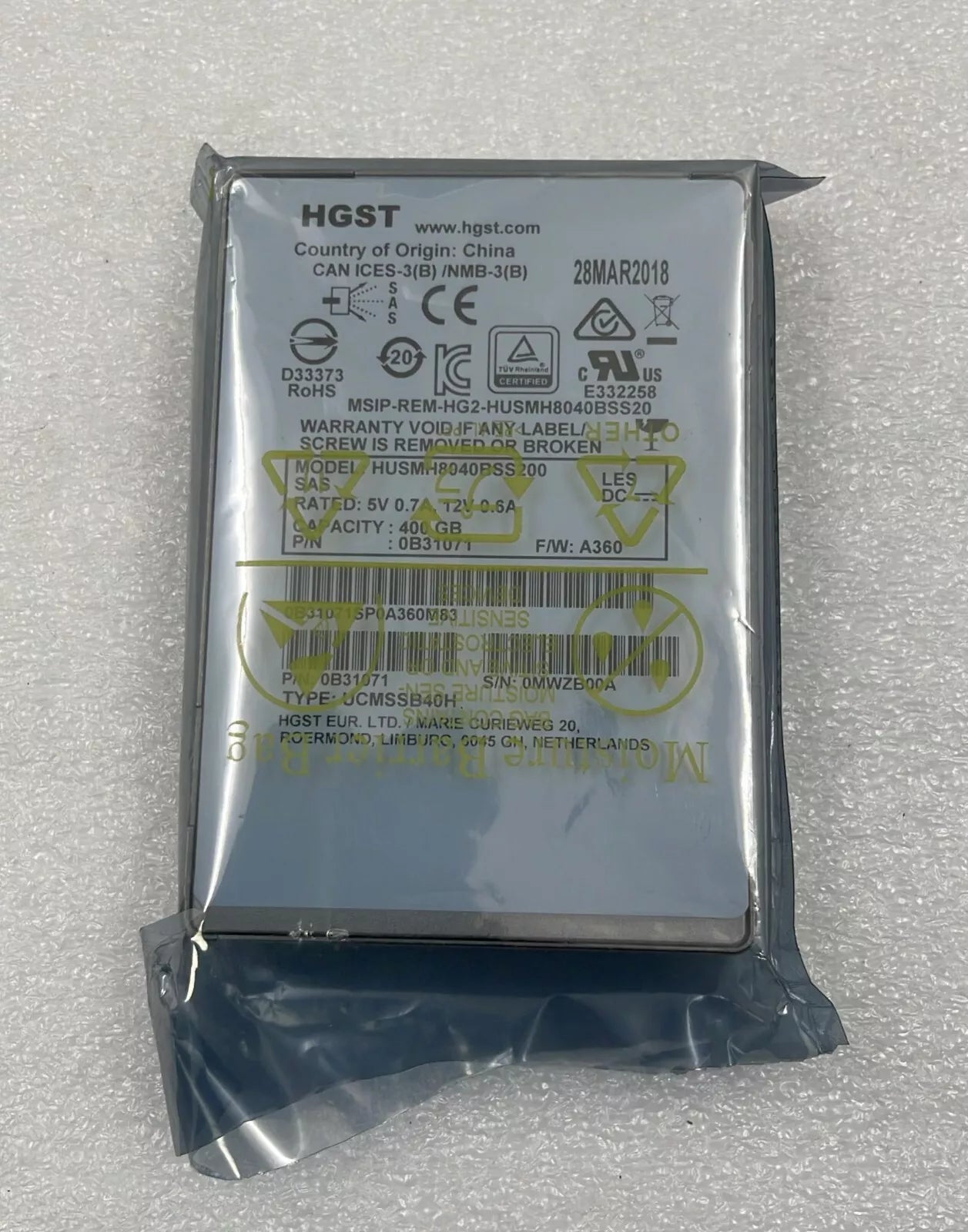 HGST HUSMH8040BSS200 400GB SAS SSD 2.5'' 12Gbps 0B31071
