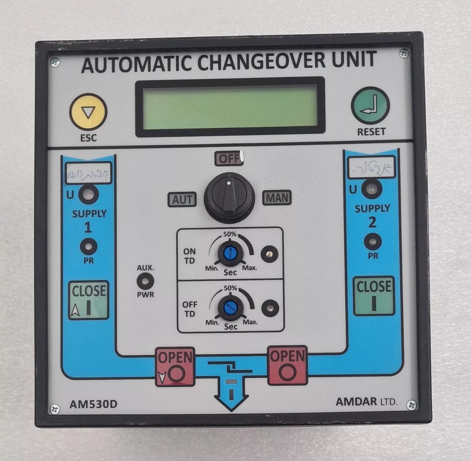 AMDAR AM530D AUTOMATIC CHANGEOVER UNIT Interface Panel VER-1.10-1 1.02