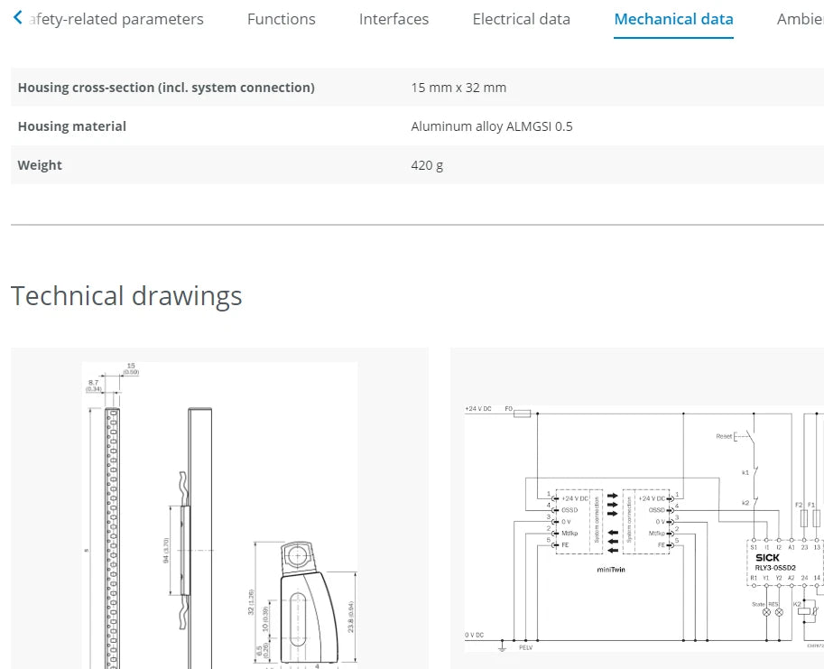 NEW - SICK miniTwin2 C2MT-12014BBC04FE0 1207884 Safety Light Curtains Sensor