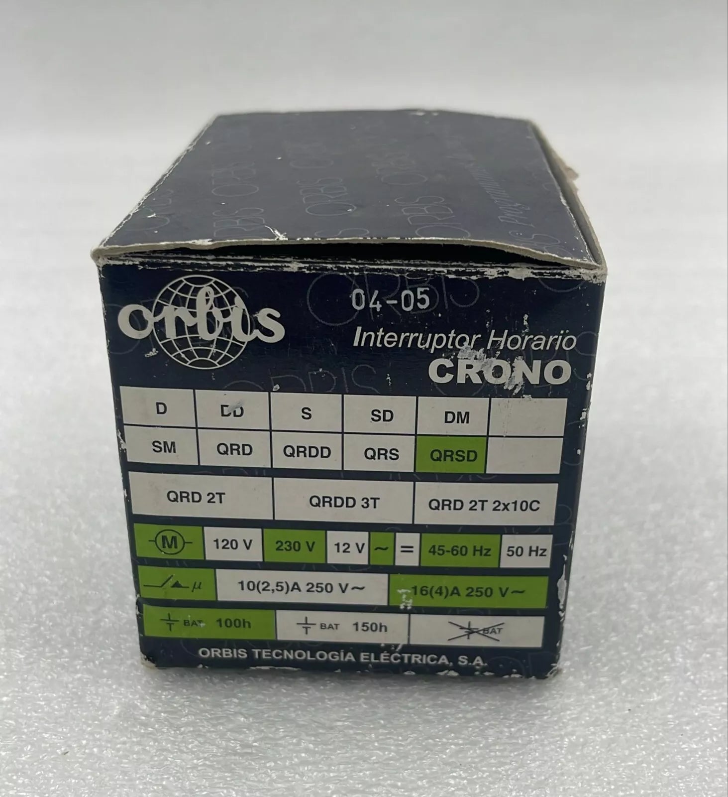 NEW** ORBIS Crono QRSD Interruptor Horario Universal Timer Switch OB051223