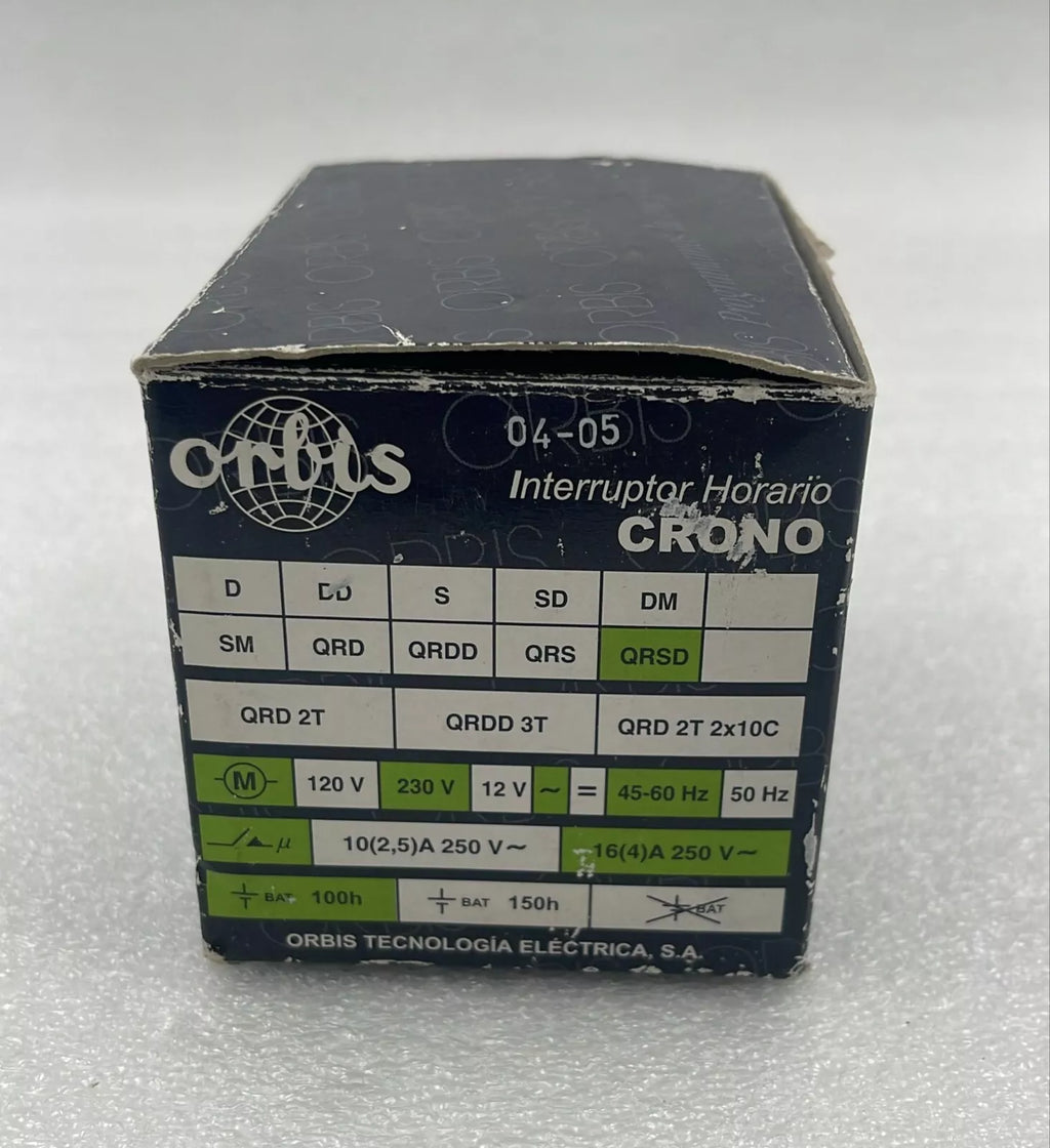 NEW** ORBIS Crono QRSD Interruptor Horario Universal Timer Switch OB051223