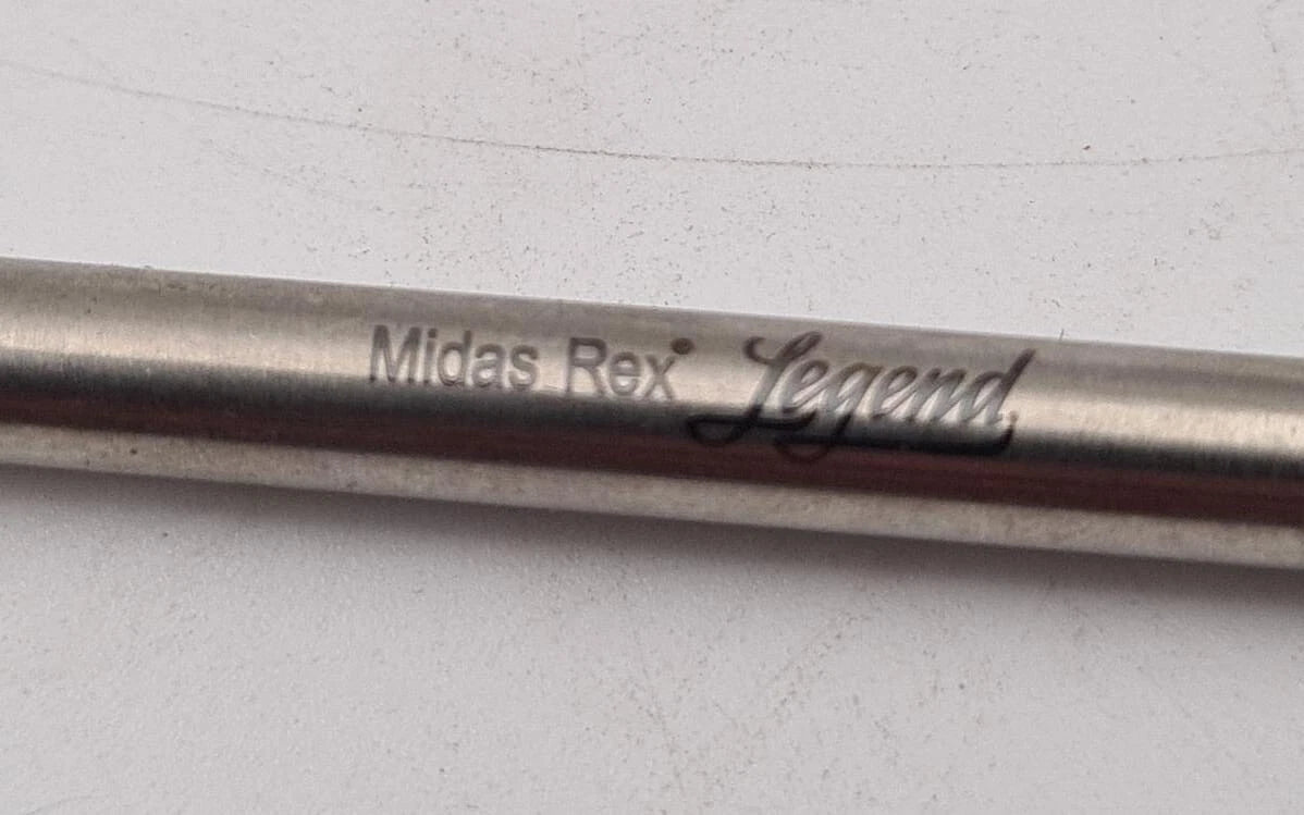 Midas Rex Legend TT14A shaft engraving close-up