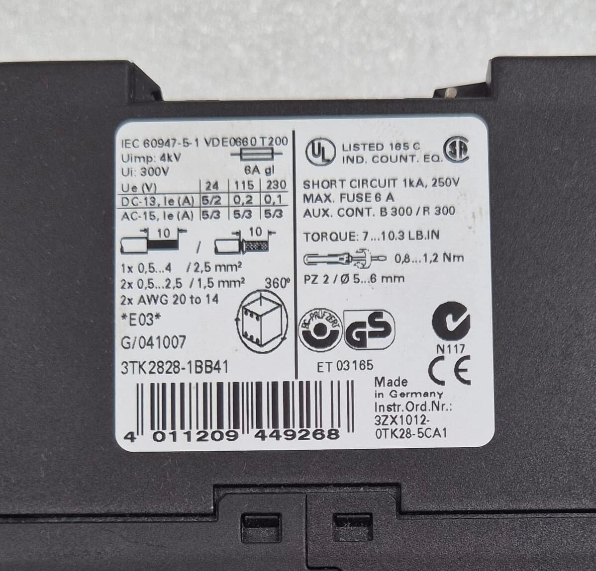 SIEMENS SIGUARD 3TK28 3TK2828-1BB41 24VDC *E03* Safety Relay