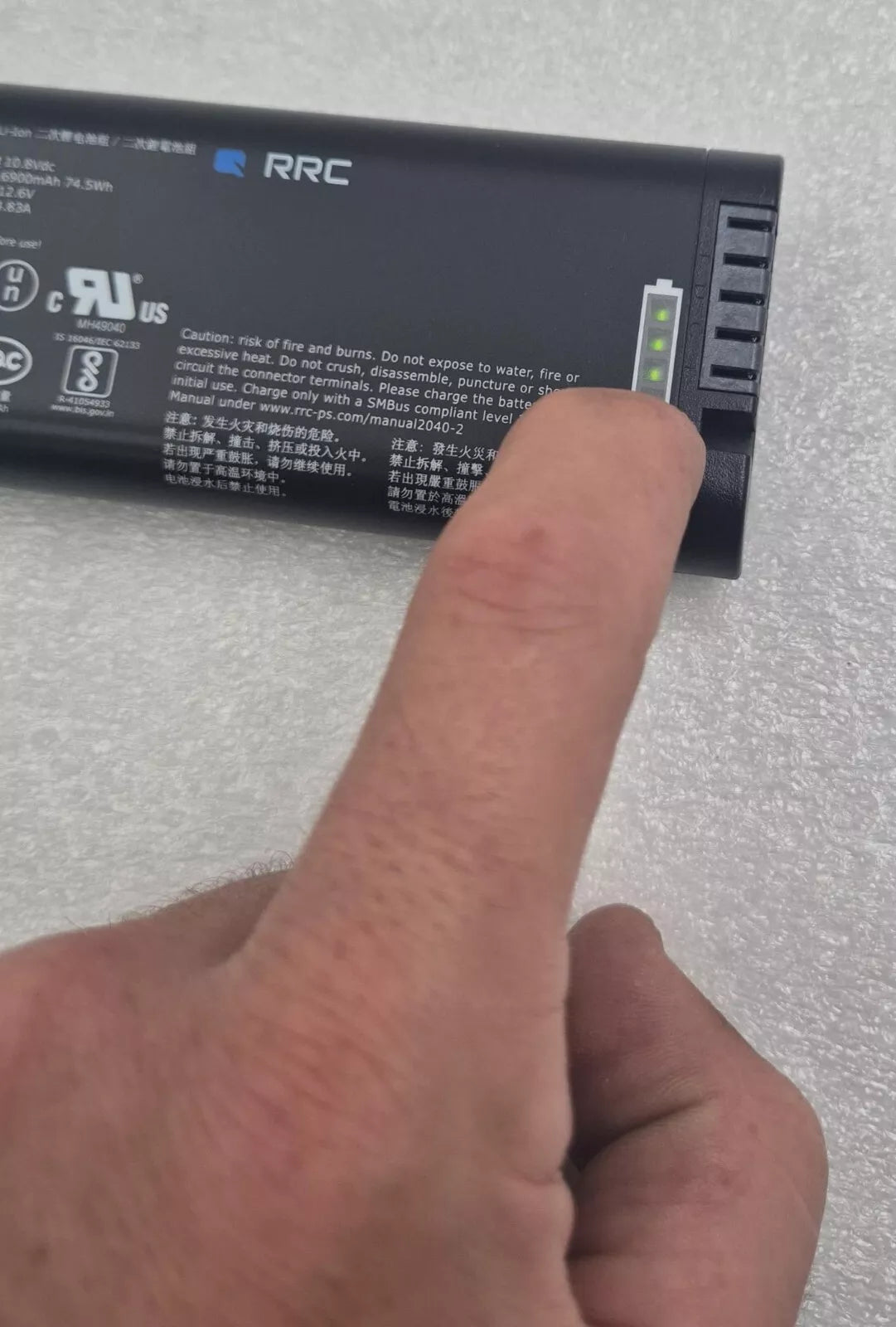 RRC RRC2040-2 100559 Rechargeable Smart Battery Pack Li-ion 10.8V 6900mAh 74.5Wh