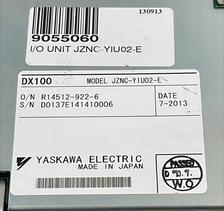 Yaskawa DX100 JZNC-YIU02-E PLC I/O module controller