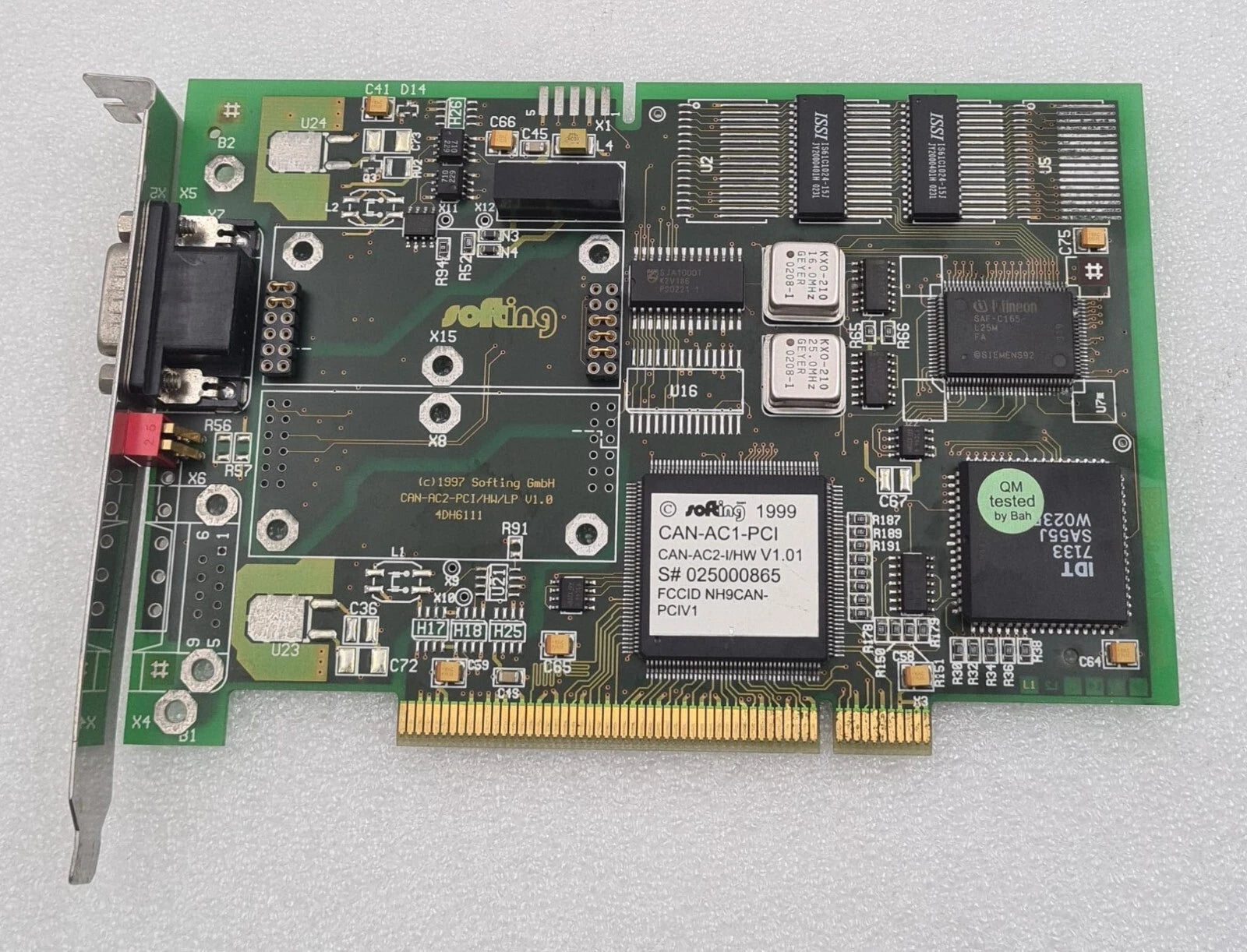 Softing CAN-AC1-PCI CAN-AC2-I/HW V1.01 4DH6111 CANBUS PCI Communication Card PCB
