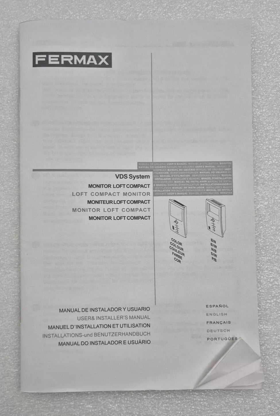 NEW - FERMAX REF 3753 MONITOR LOFT COMPACT VDS 3.5