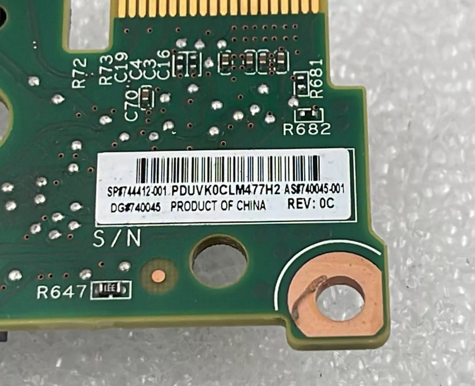 [LOT 7] 744412-001 HP BL460C G9 SAS/SATA Backplane BackPlane 2-BAY 740045-001