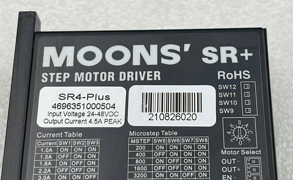 MOONS' SR4-Plus 4696351000504 Step Motor Driver 24-48VDC 4.5A SR+
