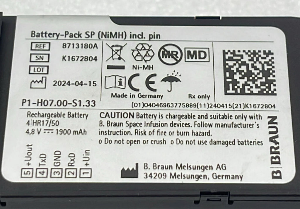 B. Braun 8713180A Battery-Pack SP **AS IS