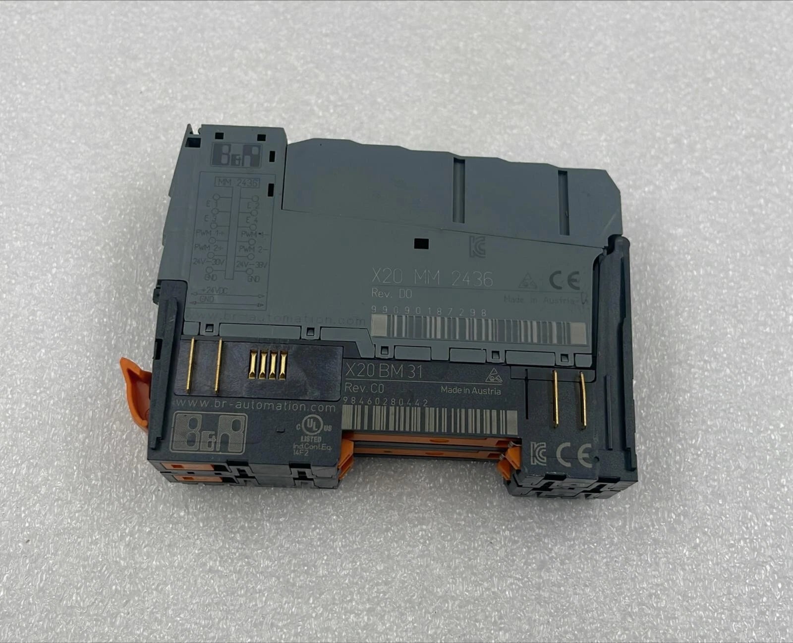 B&R Automation X20 MM 2436 Digital Control Interface PLC Module W/ X20 BM 31