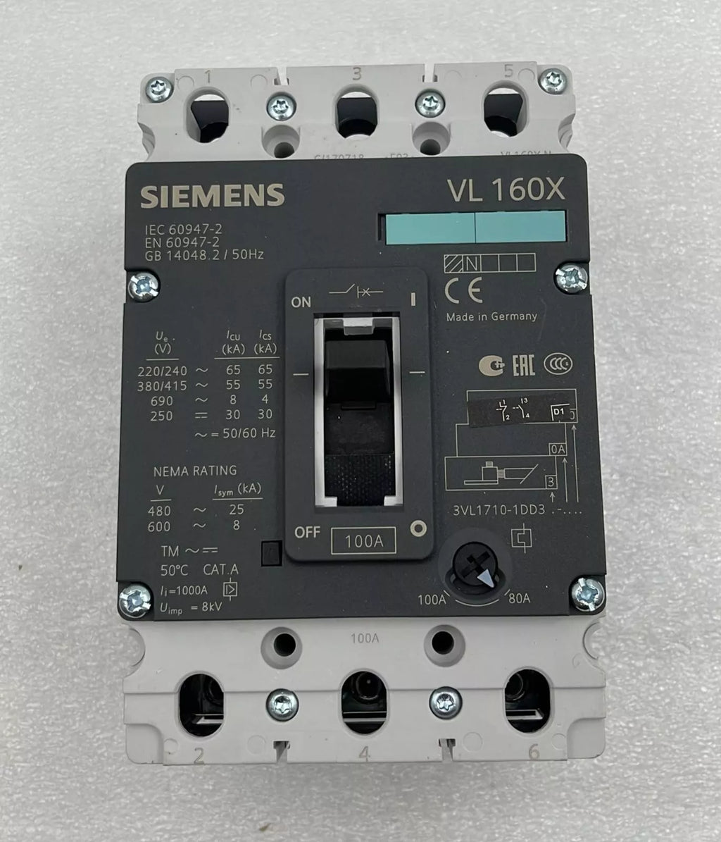 Siemens VL160X Circuit Breaker 3VL1710-1DD33-0AA0