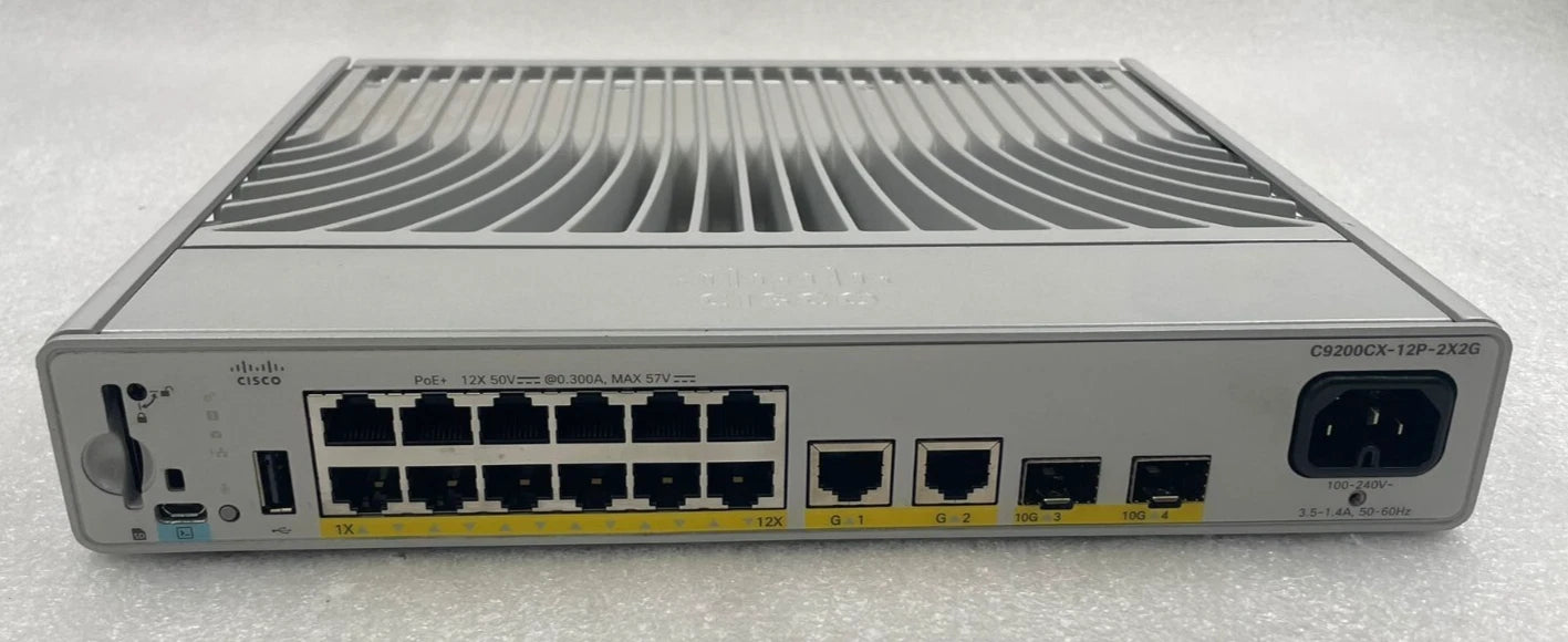 CISCO C9200CX-12P-2X2G Managed Gigabit Ethernet Network Switch
