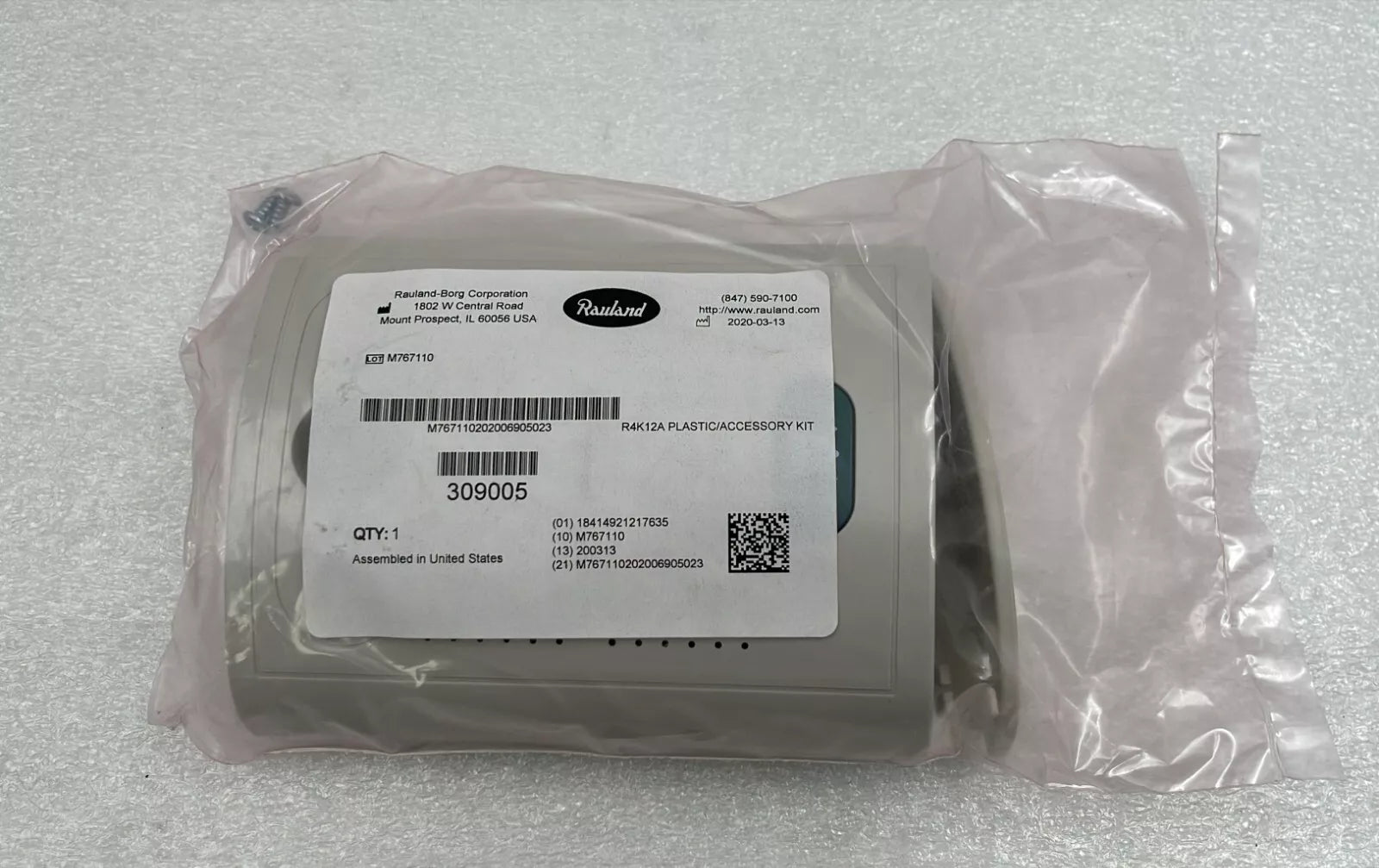 *NEW* Rauland R4K12A Single Bed Audio Station Plastic / Accessory KIT (ONLY)