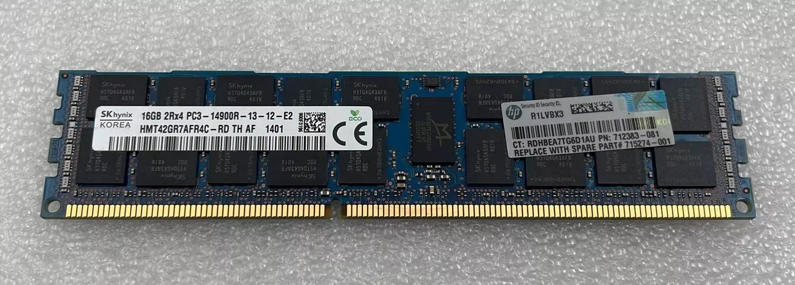 [LOT 12 PCS] SK Hynix 16GB 2Rx4 PC3-14900R HMT42GR7AFR4C-RD SERVER MEMORY RAM