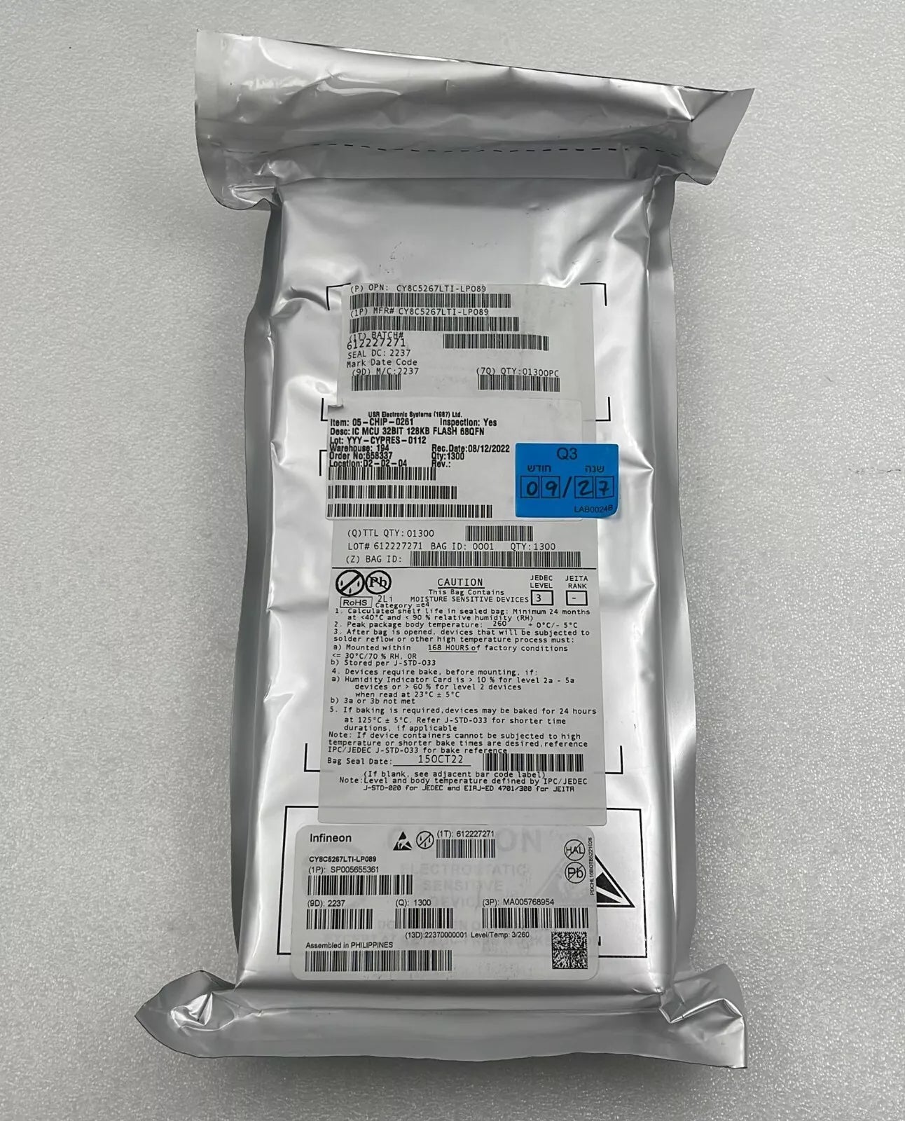 [1300 PCS Pack] CY8C5267LTI-LP089 Infineon Tech IC MCU 32Bit 128KB Flash 68QFN