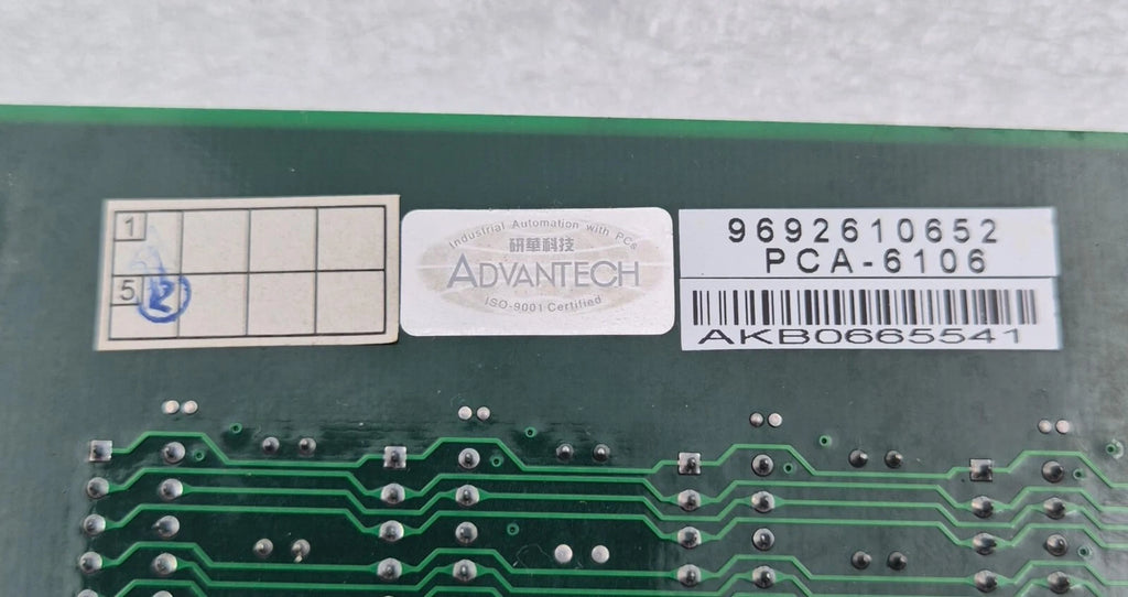 Advantech PCA-6106-B Rev. B1 1902610662 Backplane Board