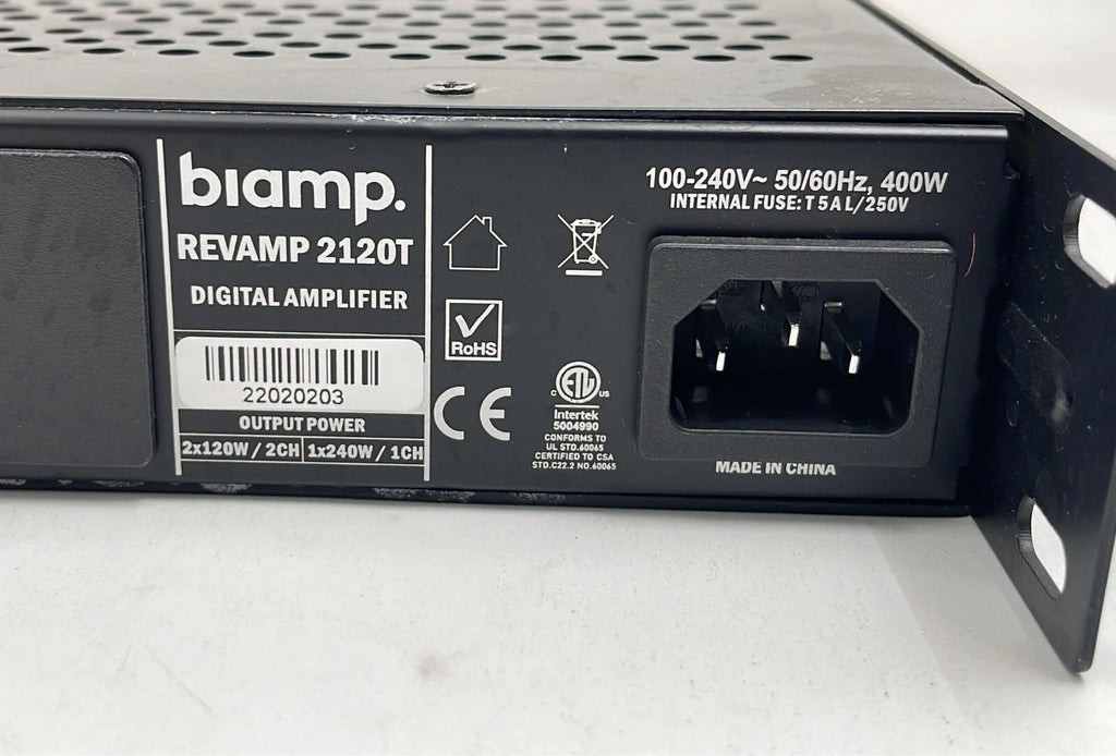 Biamp REVAMP 2120T 2-Channel Audio Power Digital Amplifier