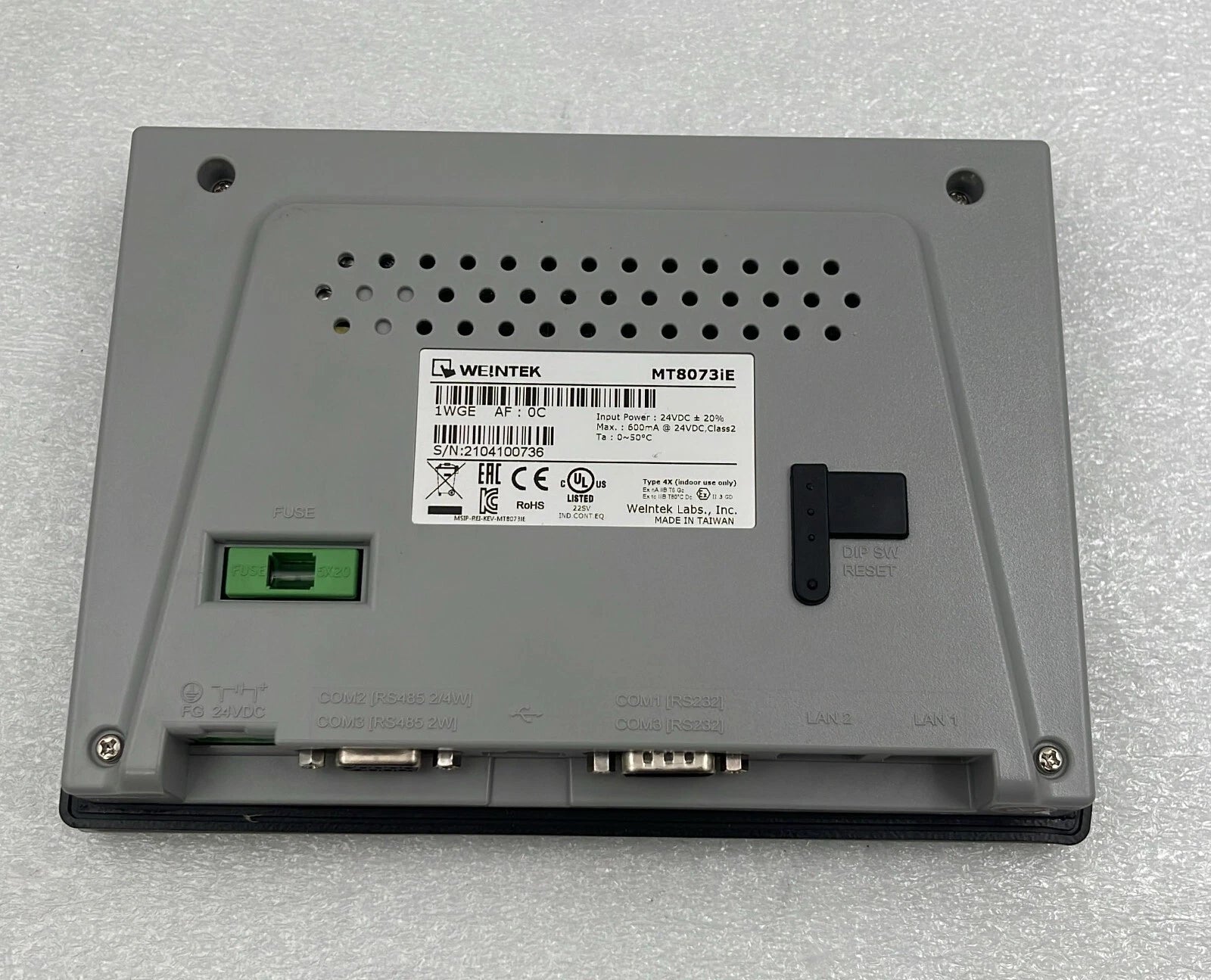 Weintek MT8073iE 7" HMI Touch Panel Terminal Ethernet