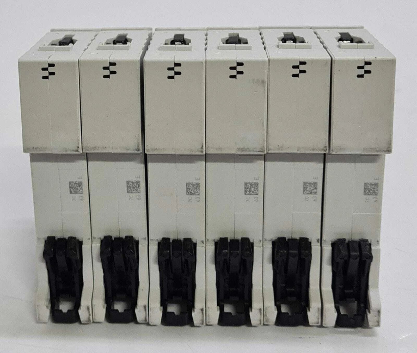 [LOT OF 6] ABB S201M C63 Circuit Breaker 1 Pole LS switch Line Protection