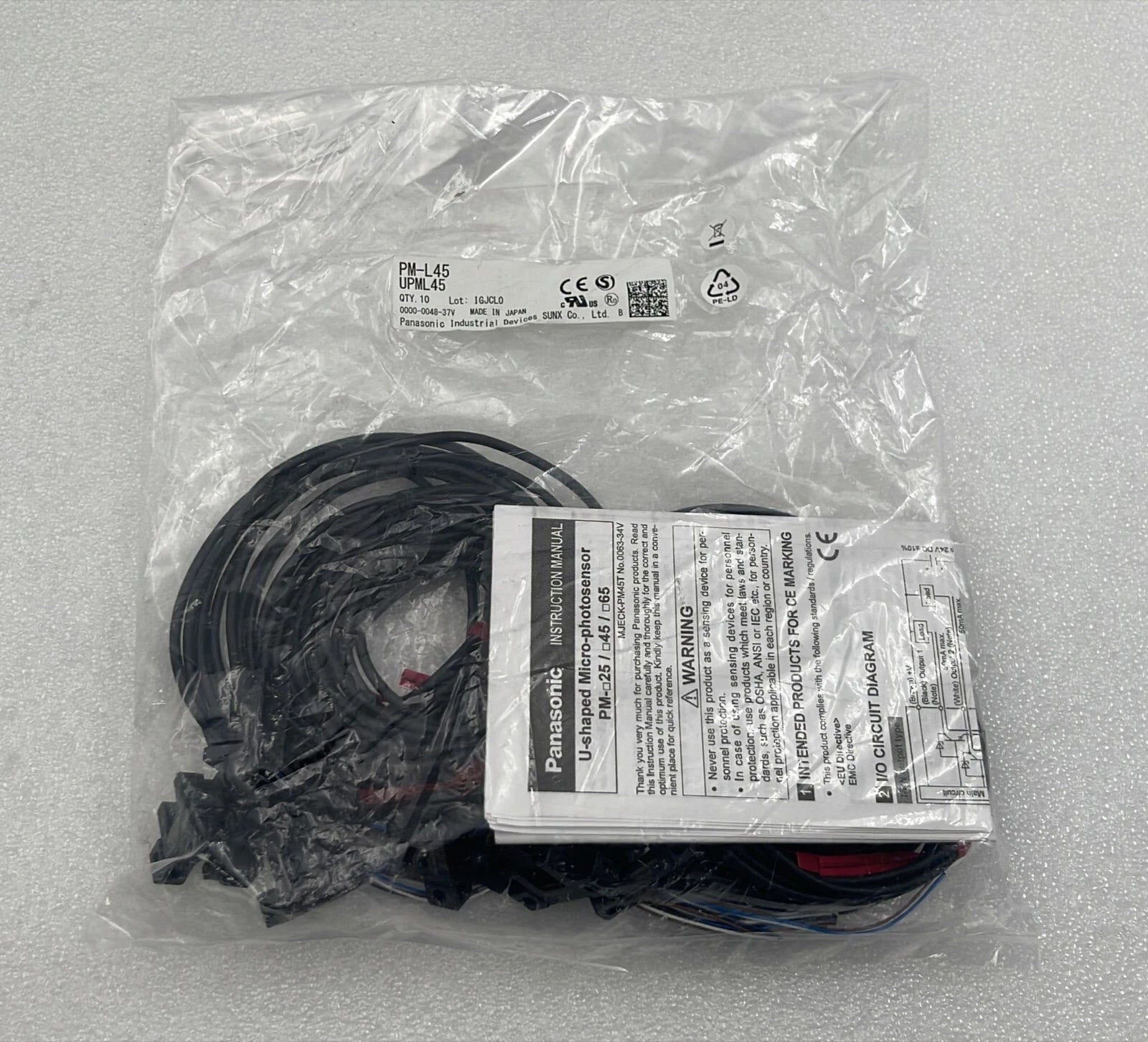 [LOT 10 PCS] NEW - Panasonic PM-L45 U-Shaped Micro Photosensor UPML45