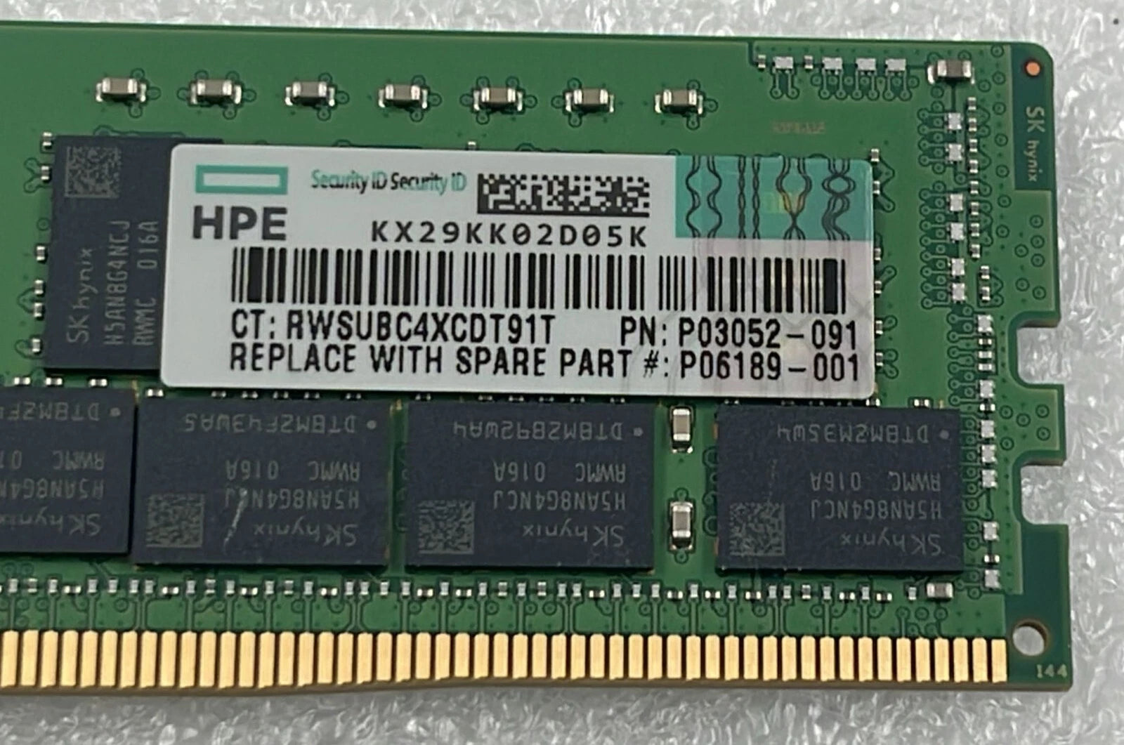 [LOT 4 PCS] SK Hynix 32GB 2Rx4 PC4-2933Y HMA84GR7CJR4N-WM Server Memory RAM