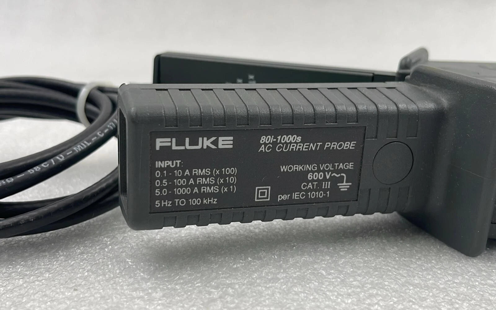 Fluke 80i-1000s AC Current Probe For Oscilloscopes