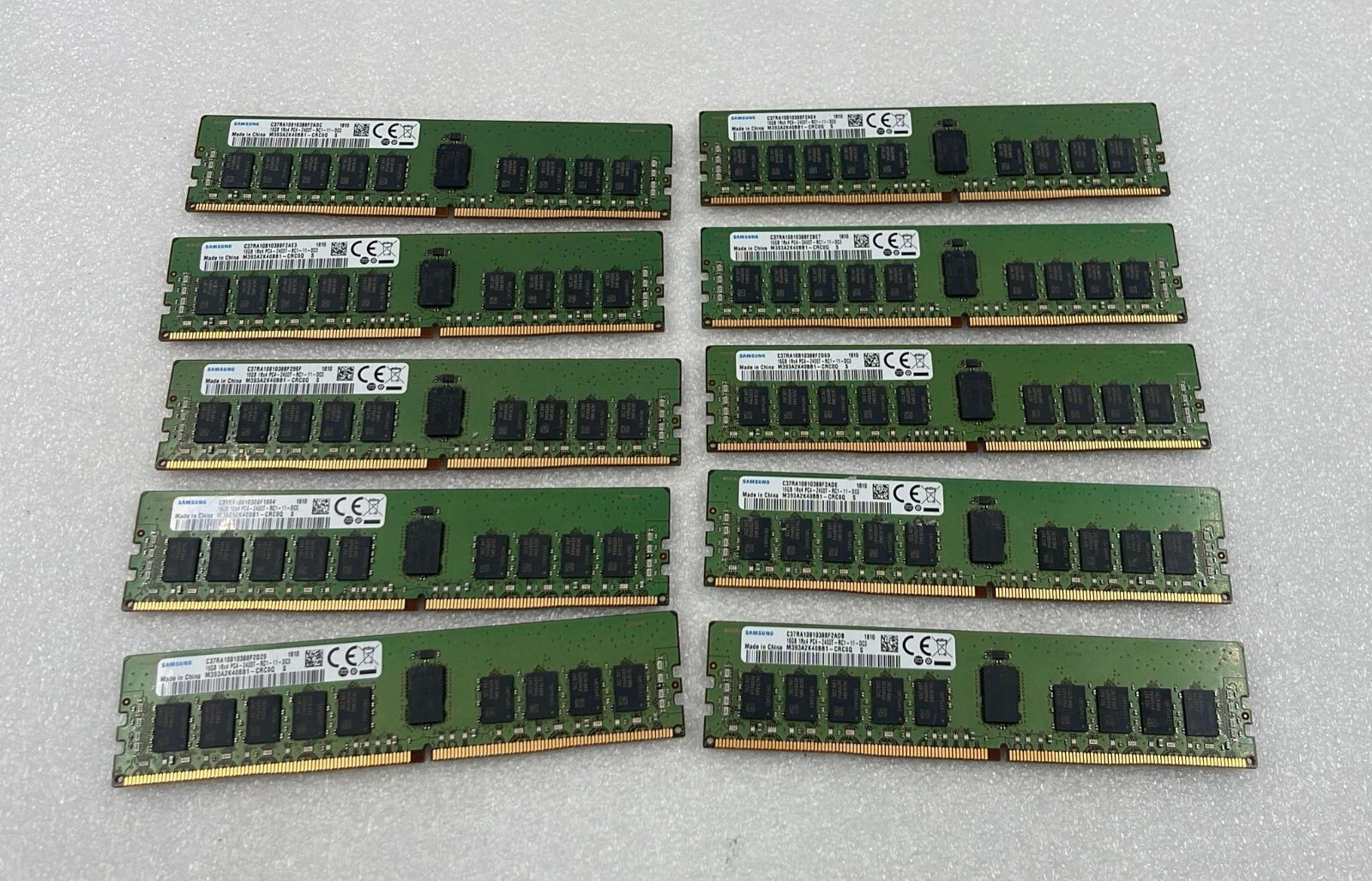 [LOT 10] SAMSUNG 16GB 1Rx4 PC4-2400T M393A2K40BB1-CRC0Q DDR4 Server Memory RAM