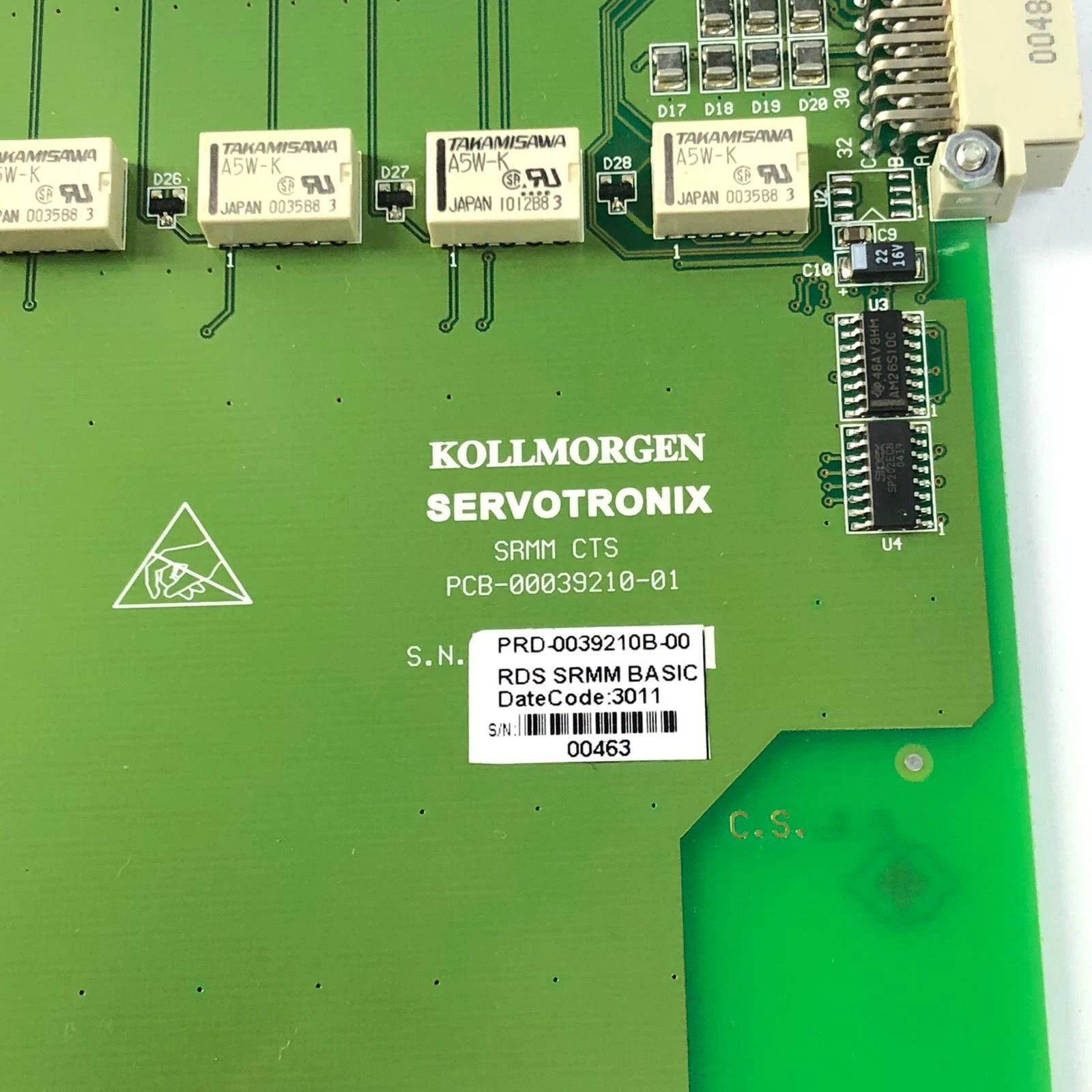 Kollmorgen Servotronix SRMM CTS BASIC RDS PRD- 0039210B- 00 PCB-00039210- 01