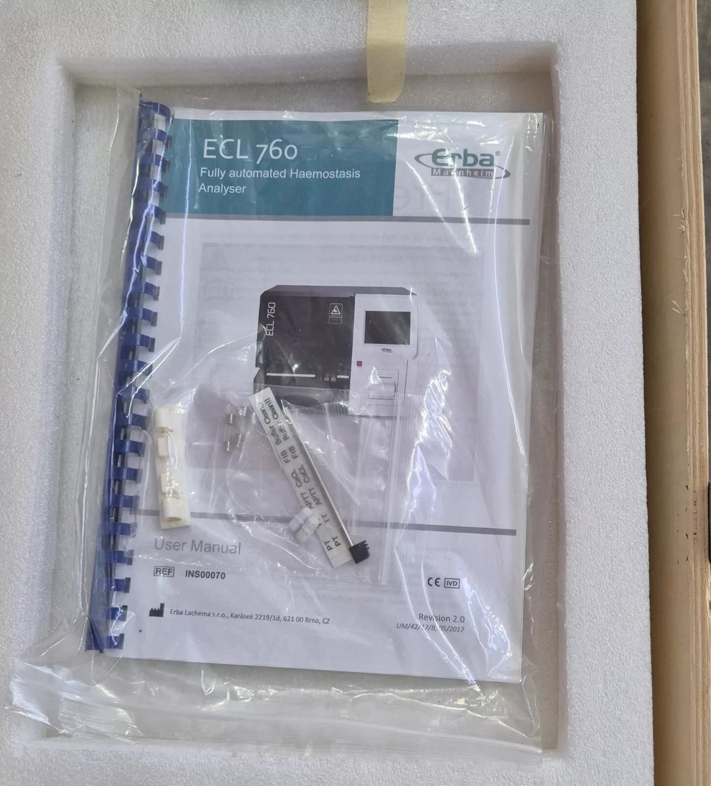 ERBA Mannheim ECL 760 INS00070 Fully Automated Haemostasis Analyzer Coagulation