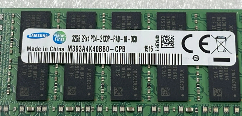 [LOT 2] Samsung 32GB 2Rx4 PC4-2133P M393A4K40BB0-CPB DDR4 Server Memory RAM