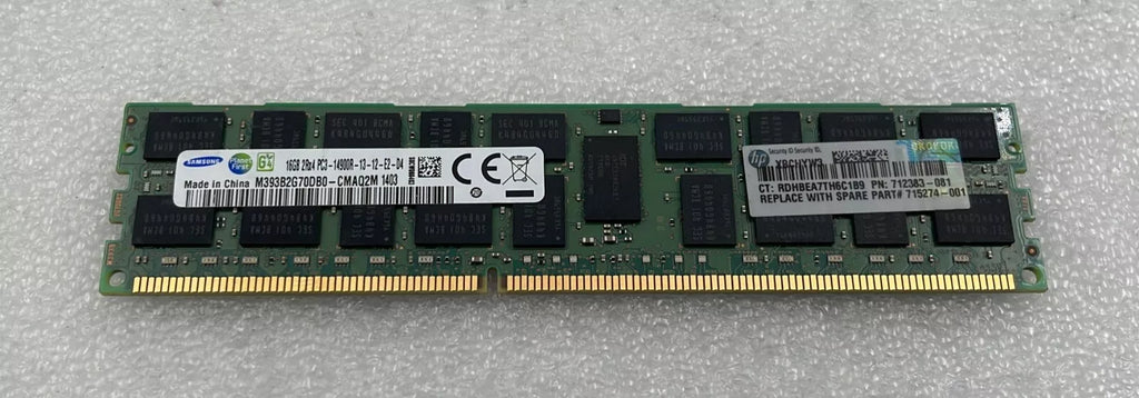 [LOT 12] SAMSUNG 16GB 2Rx4 PC3-14900R DDR3 M393B2G70DB0-CMAQ2M Server Memory RAM